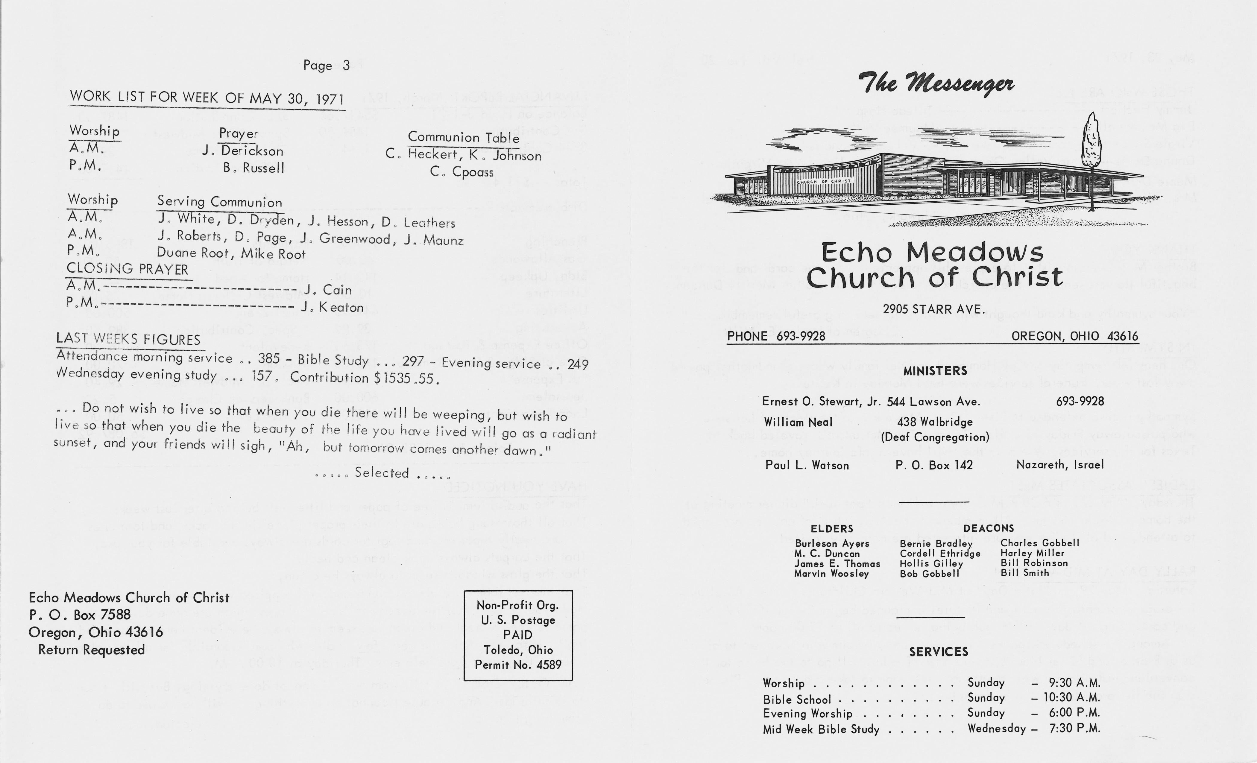 Scanned bulletin, page 1 of 1971-05-23.pdf