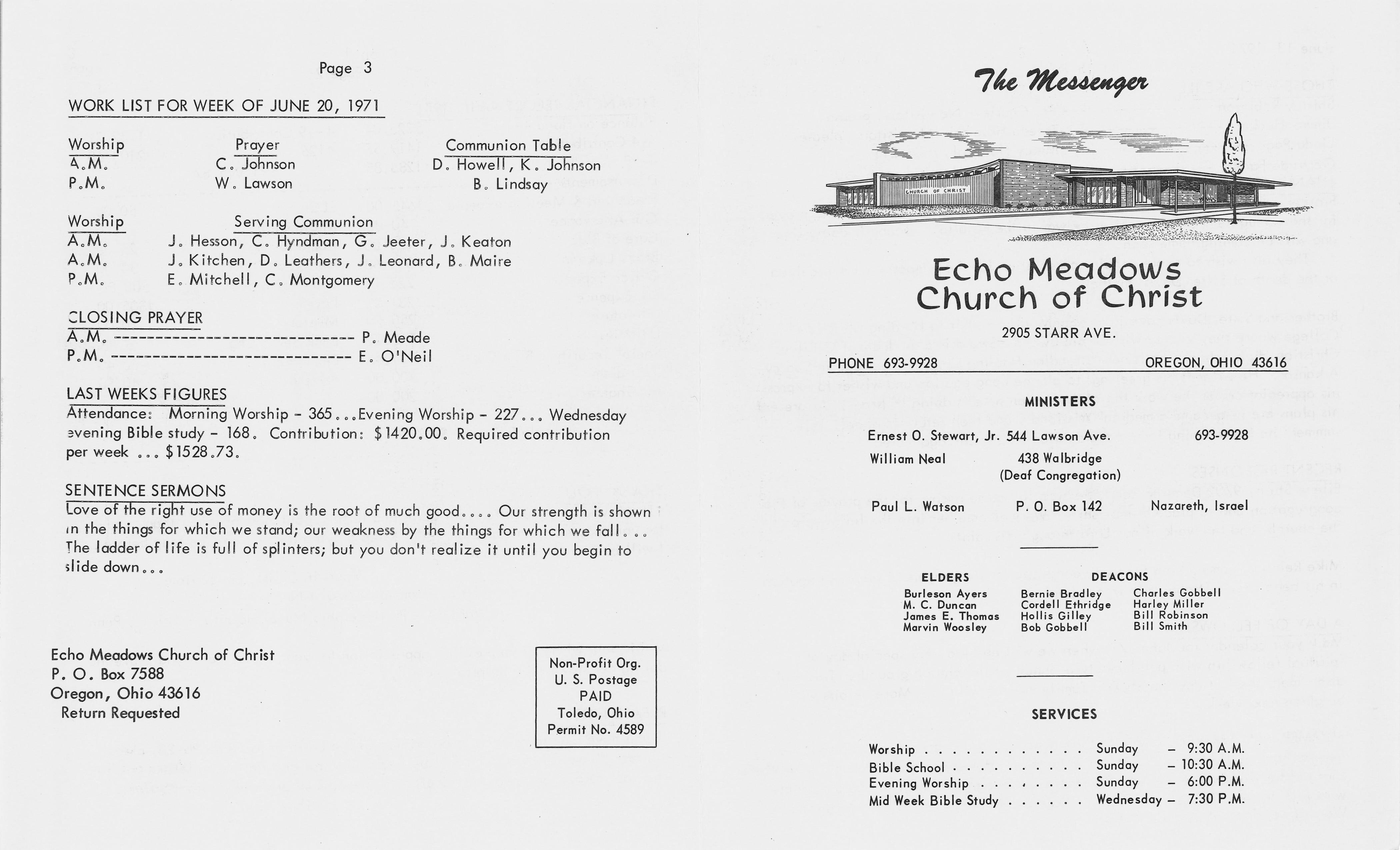 Scanned bulletin, page 1 of 1971-06-13.pdf