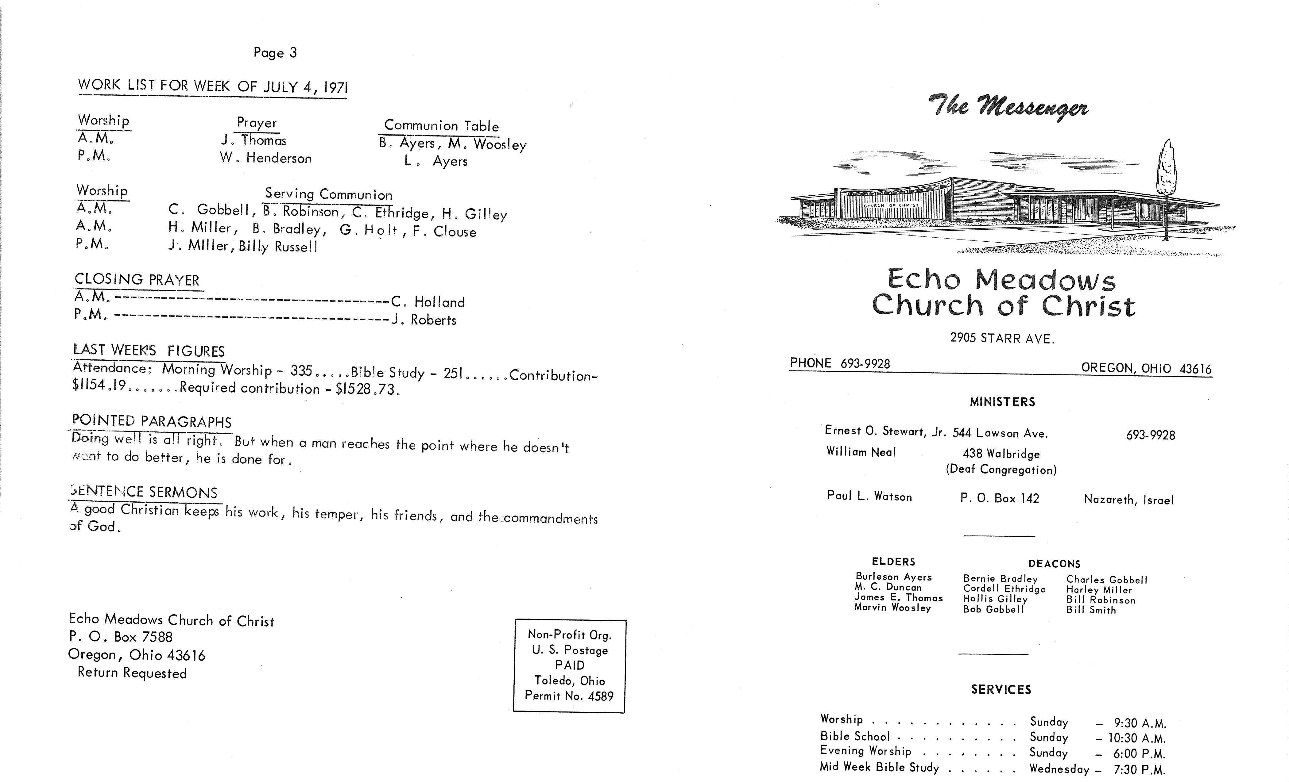Scanned bulletin, page 1 of 1971-06-27.pdf