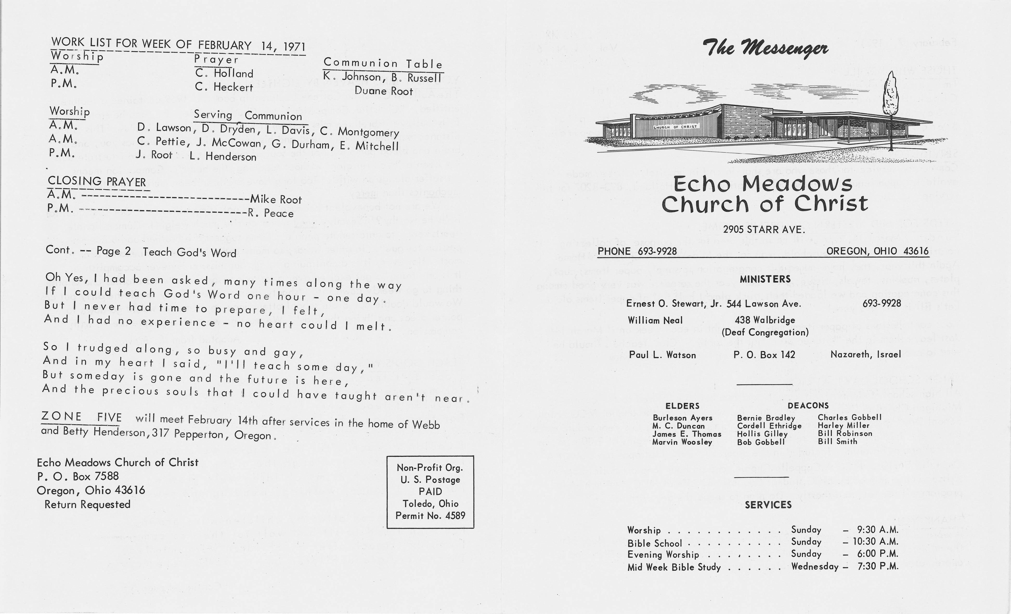 Scanned bulletin, page 1 of 1971-02-07.pdf
