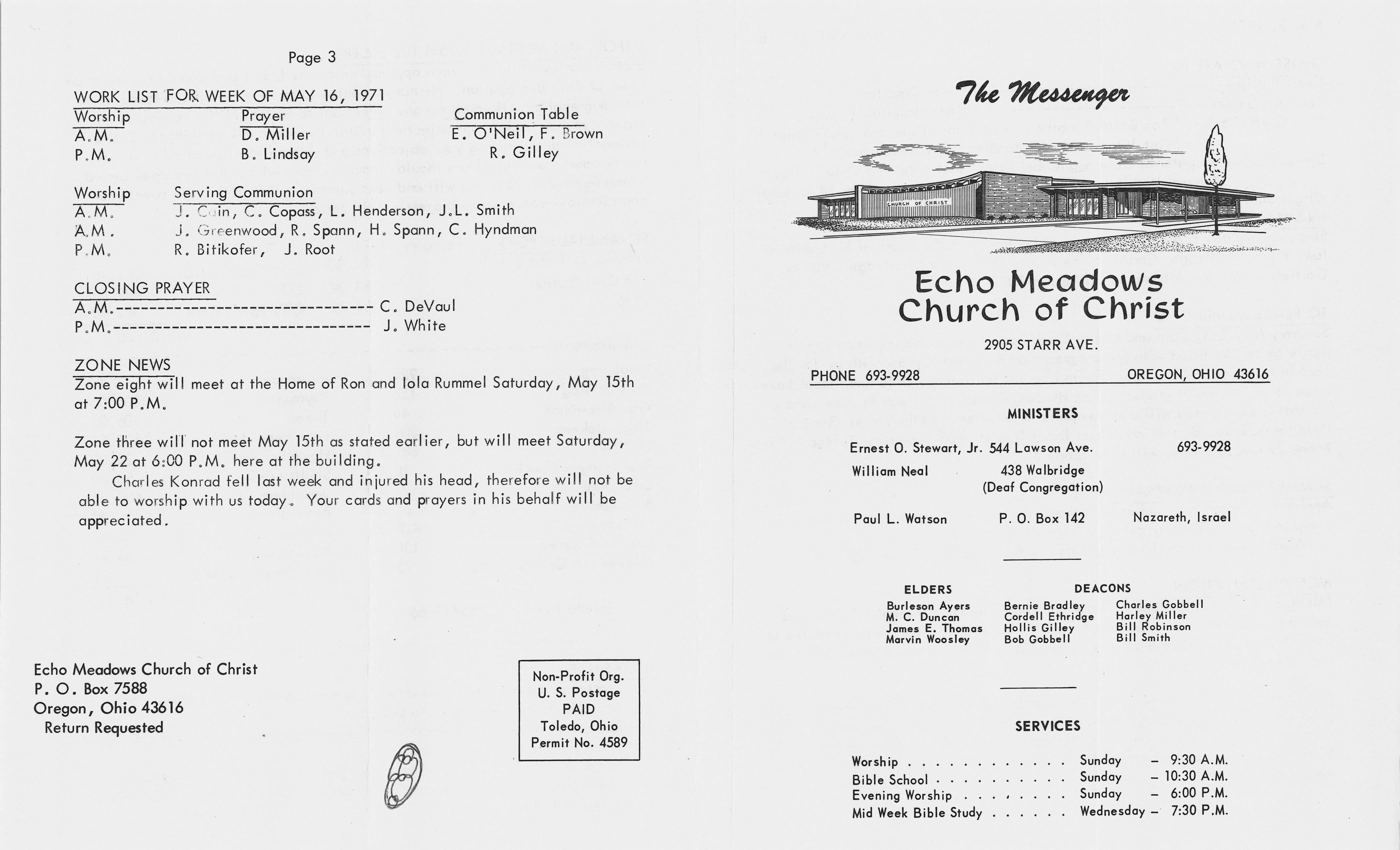 Scanned bulletin, page 1 of 1971-05-09.pdf