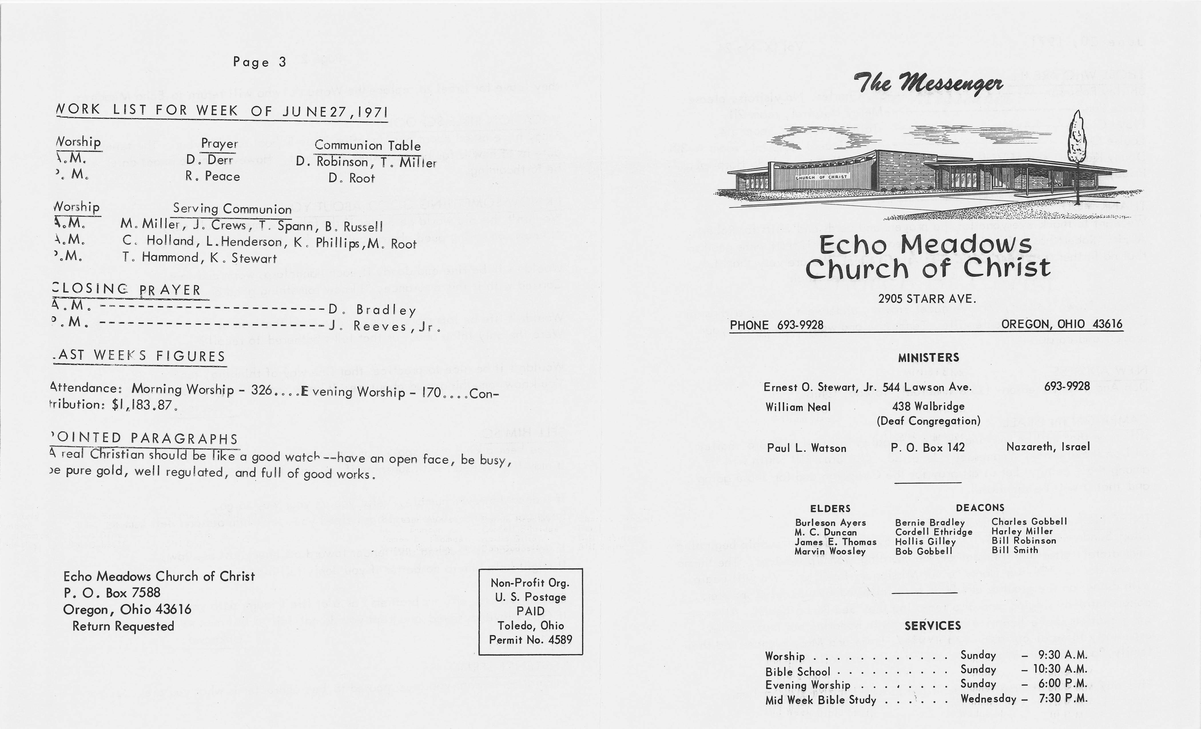 Scanned bulletin, page 1 of 1971-06-20.pdf