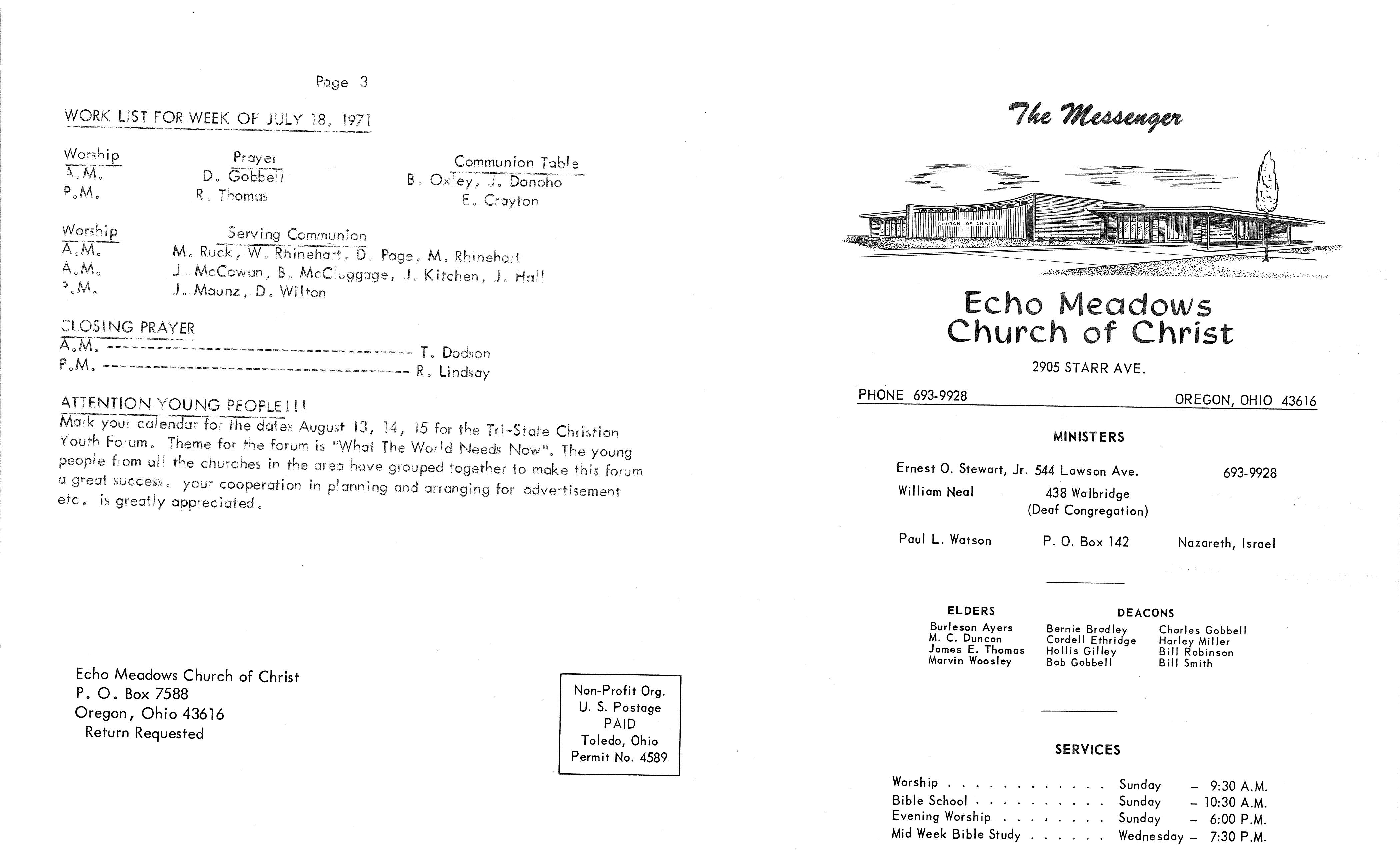 Scanned bulletin, page 1 of 1971-07-11.pdf