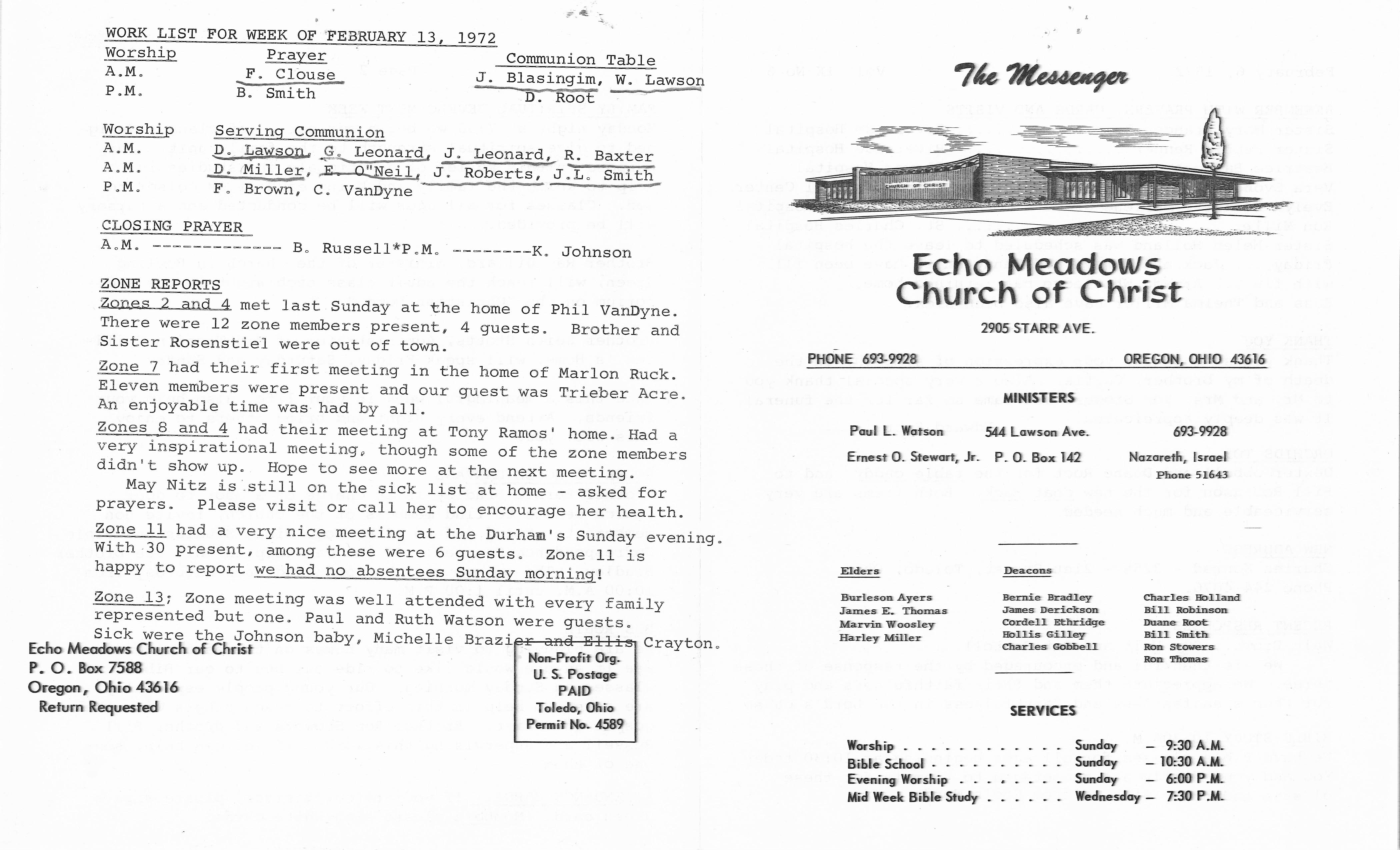 Scanned bulletin, page 1 of 1972-02-06.pdf