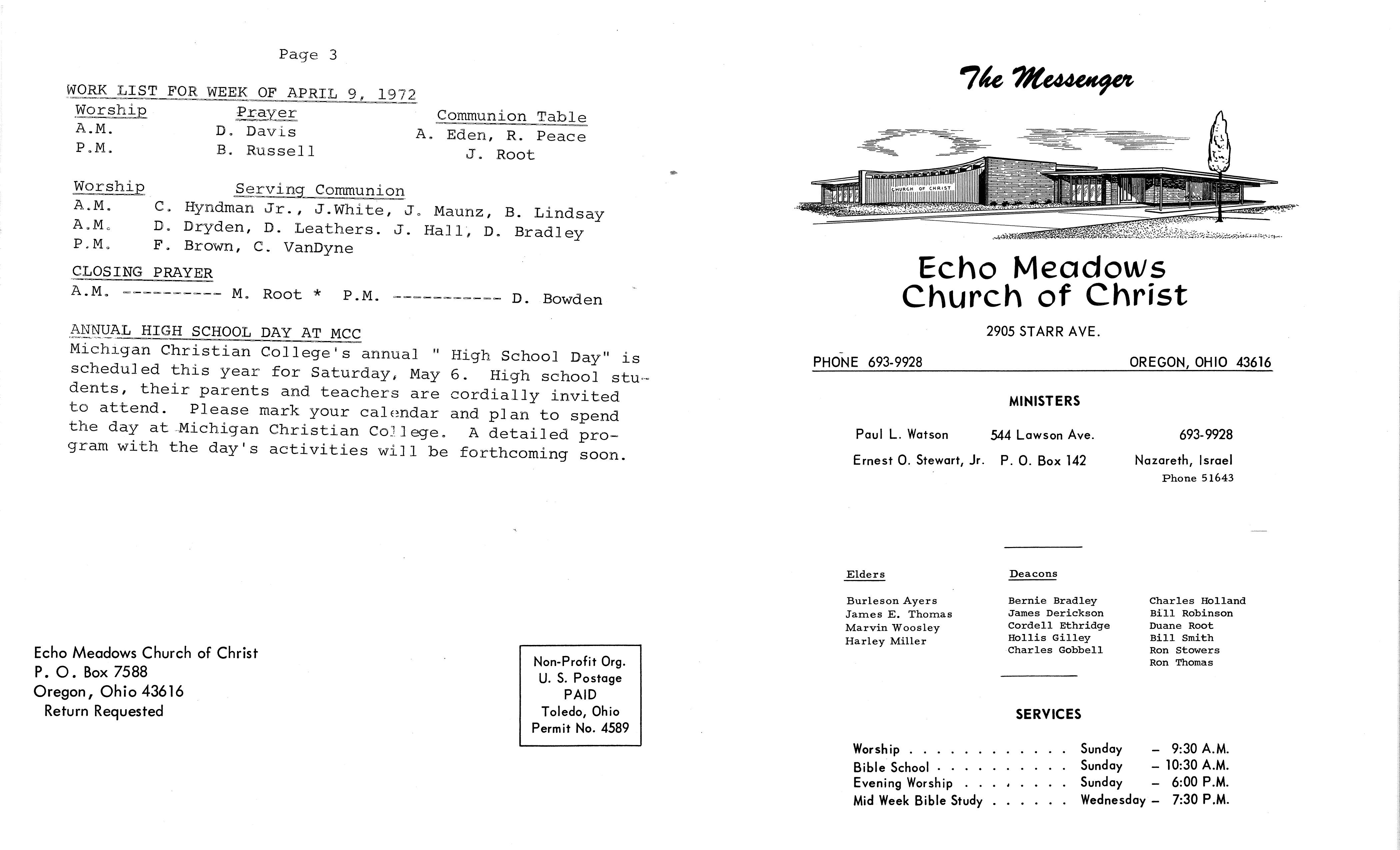 Scanned bulletin, page 1 of 1972-04-09.pdf