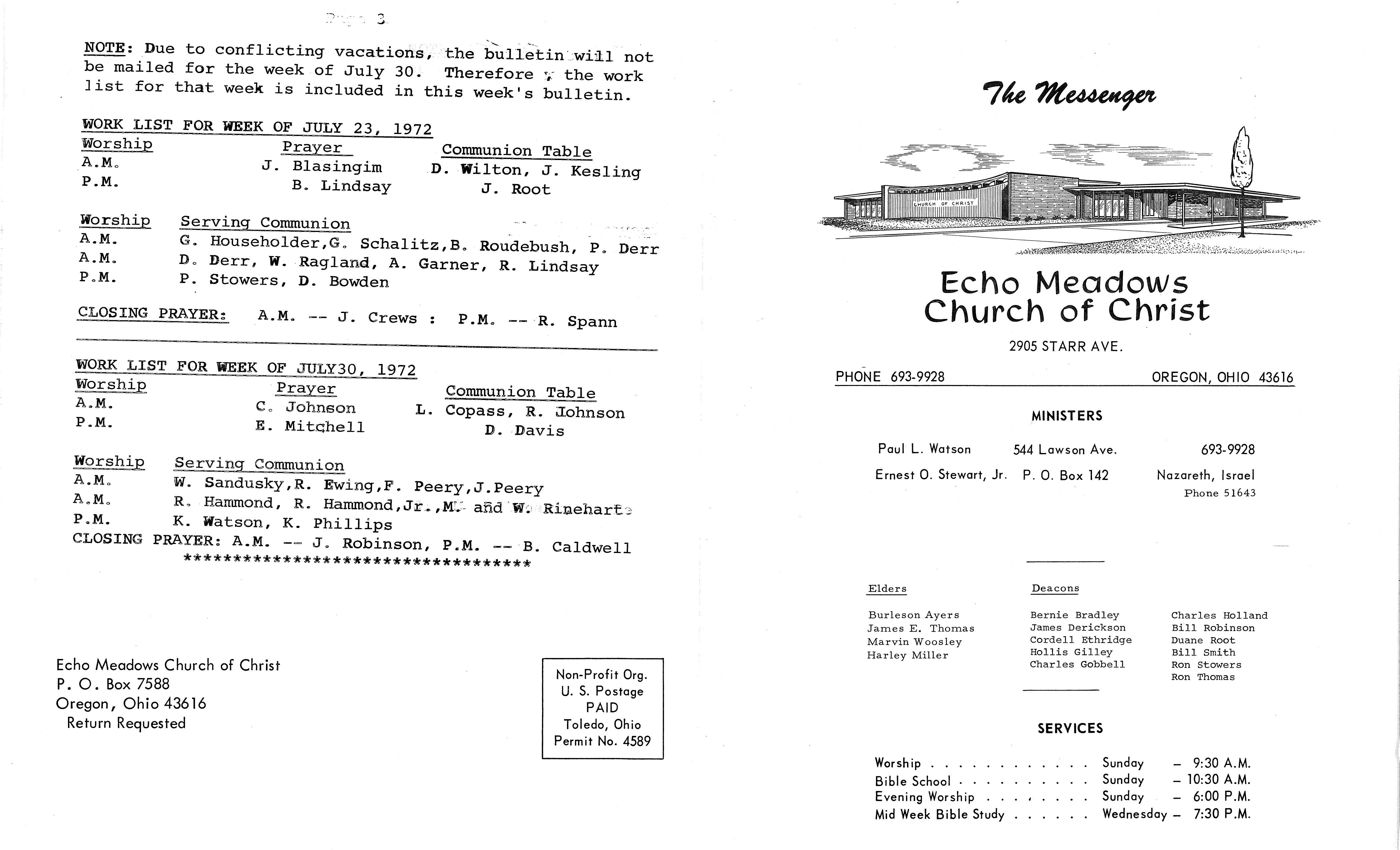Scanned bulletin, page 1 of 1972-07-23.pdf