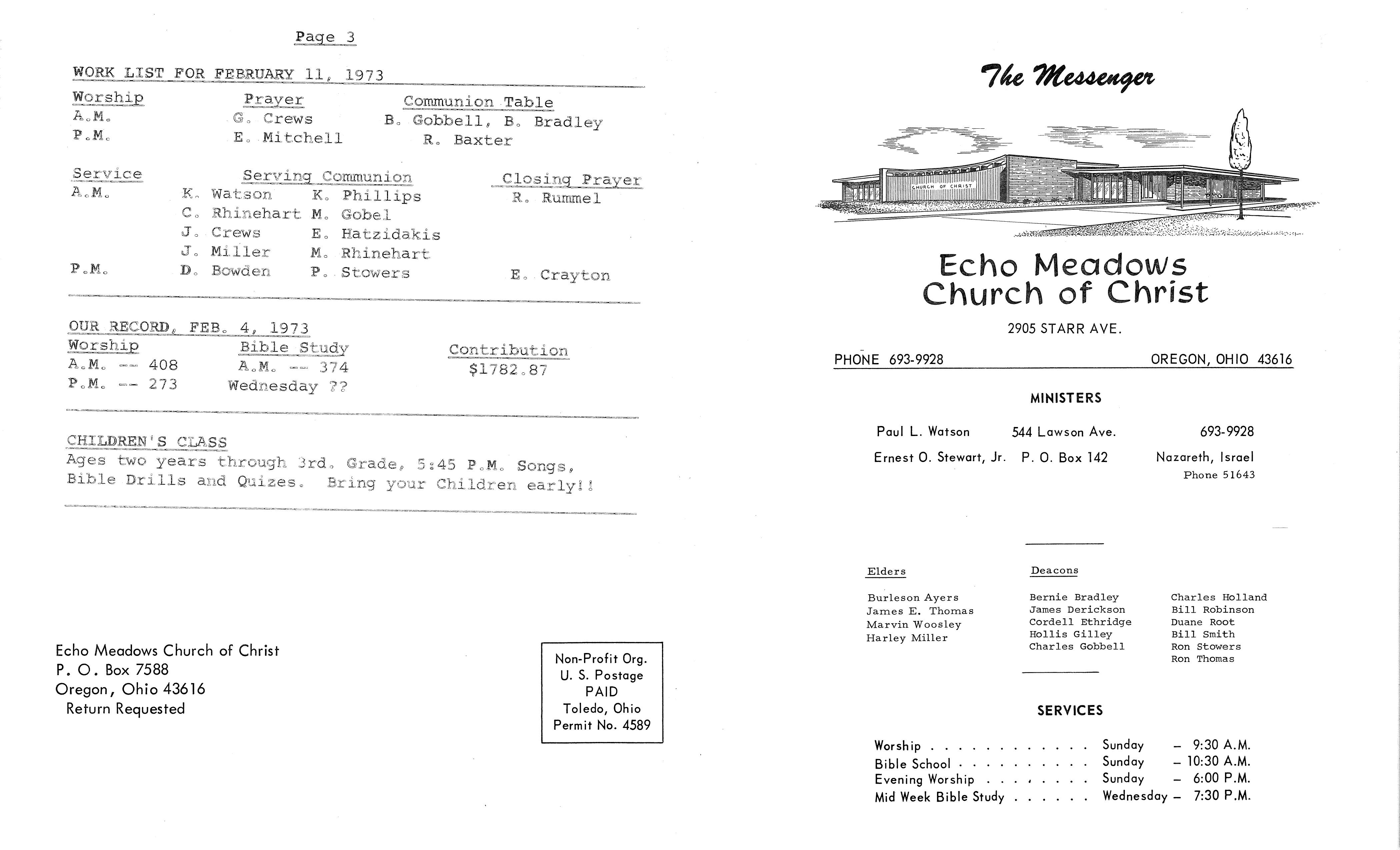 Scanned bulletin, page 1 of 1973-02-11.pdf