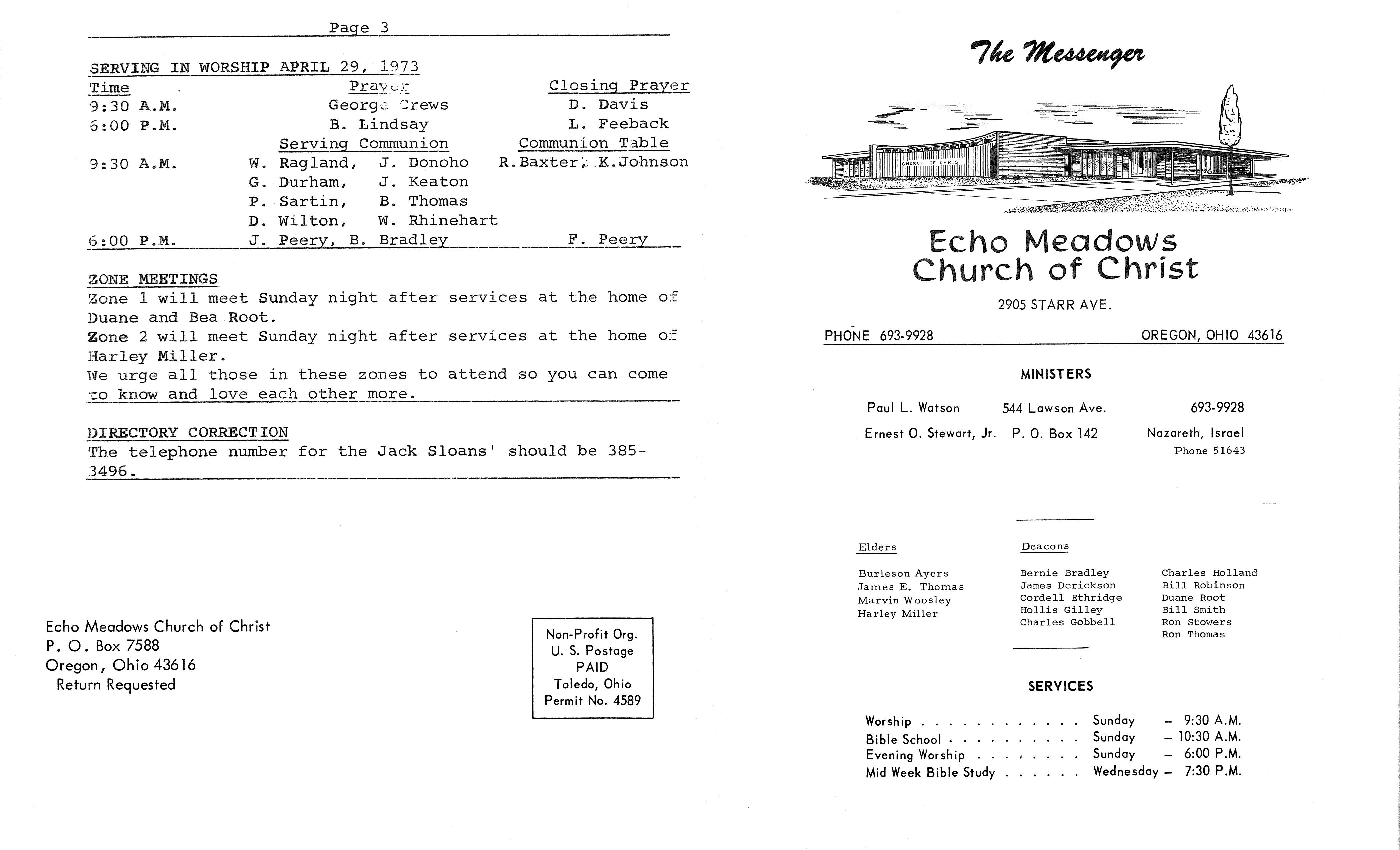 Scanned bulletin, page 1 of 1973-04-29.pdf
