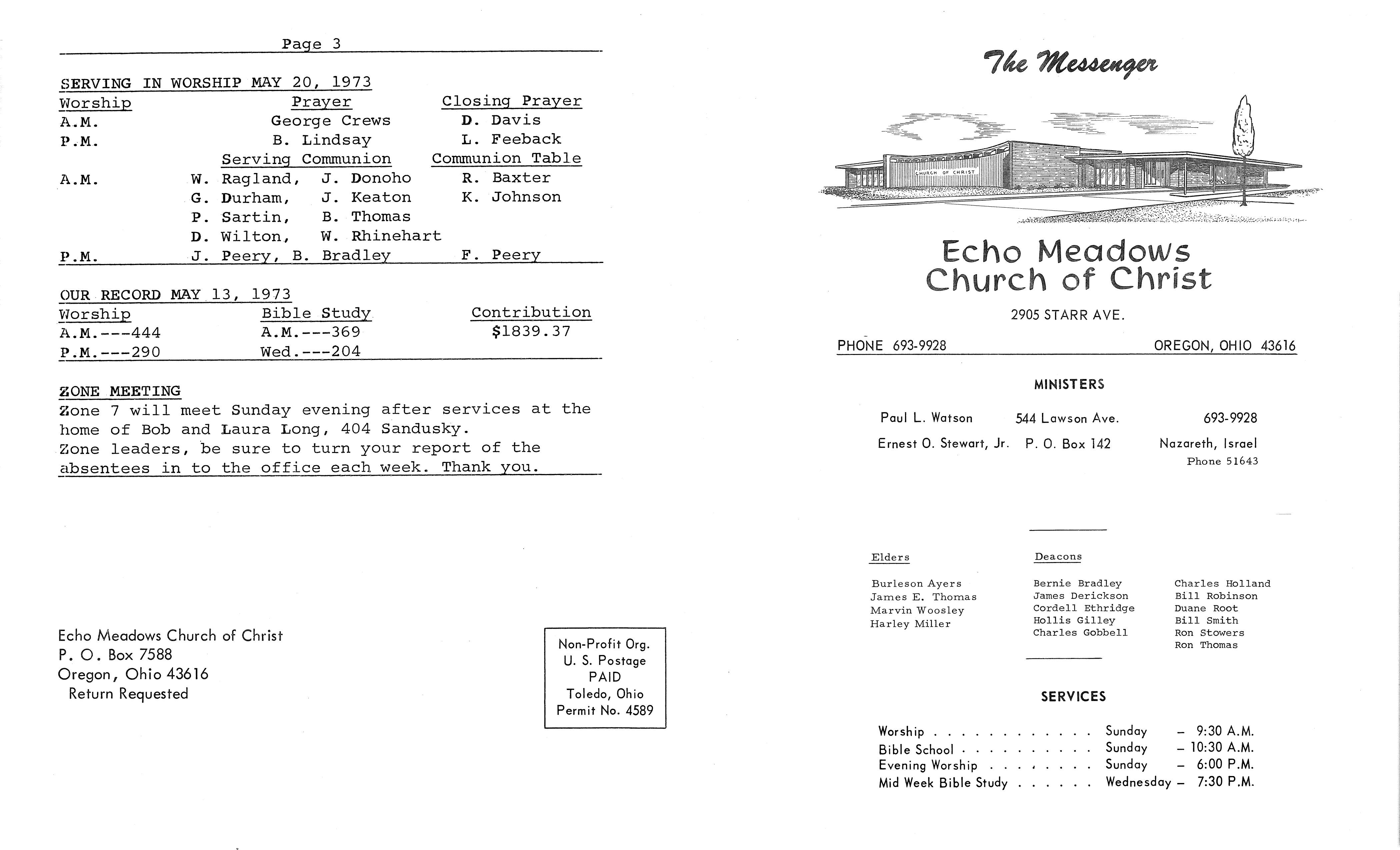 Scanned bulletin, page 1 of 1973-05-20.pdf