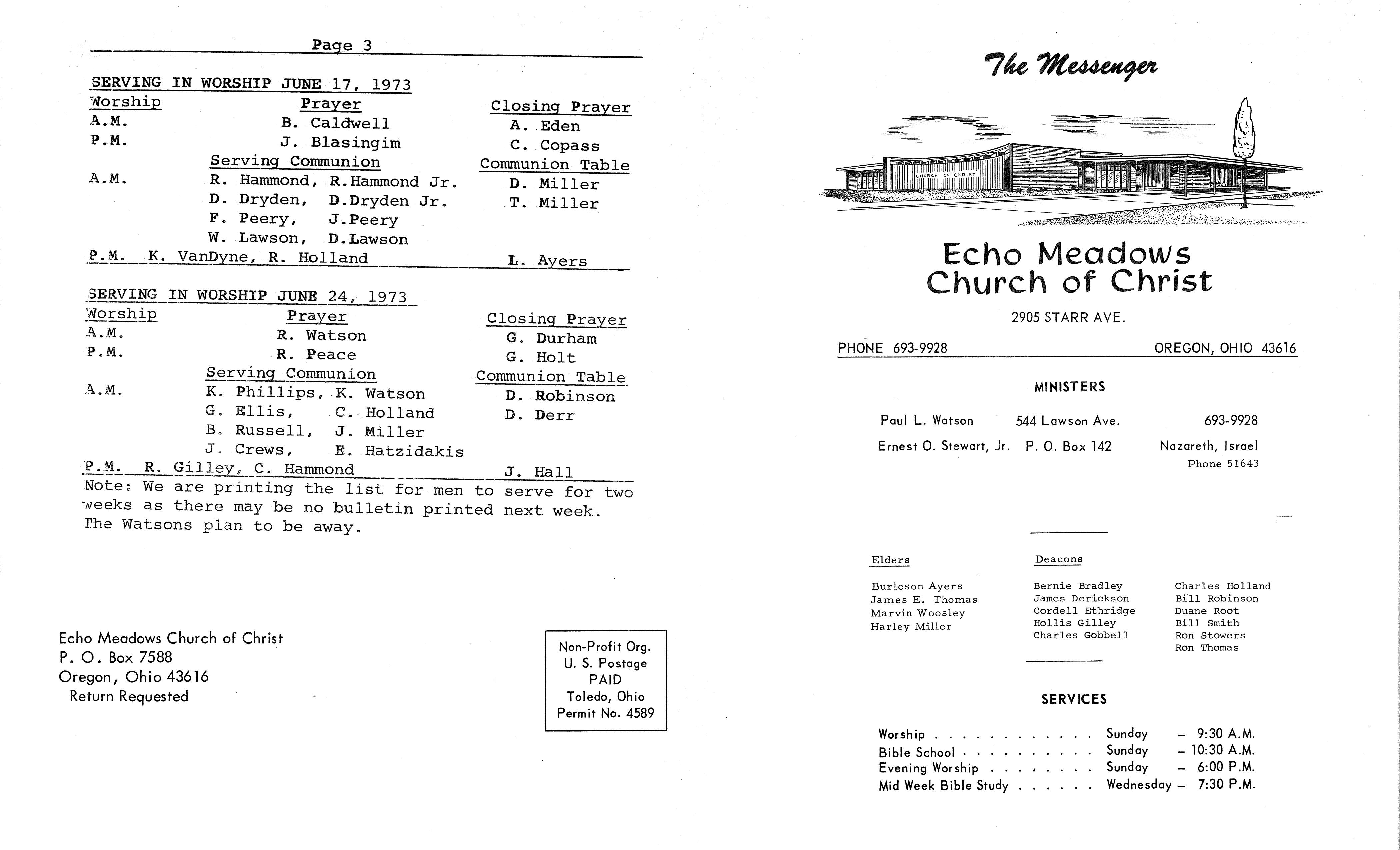 Scanned bulletin, page 1 of 1973-06-17.pdf
