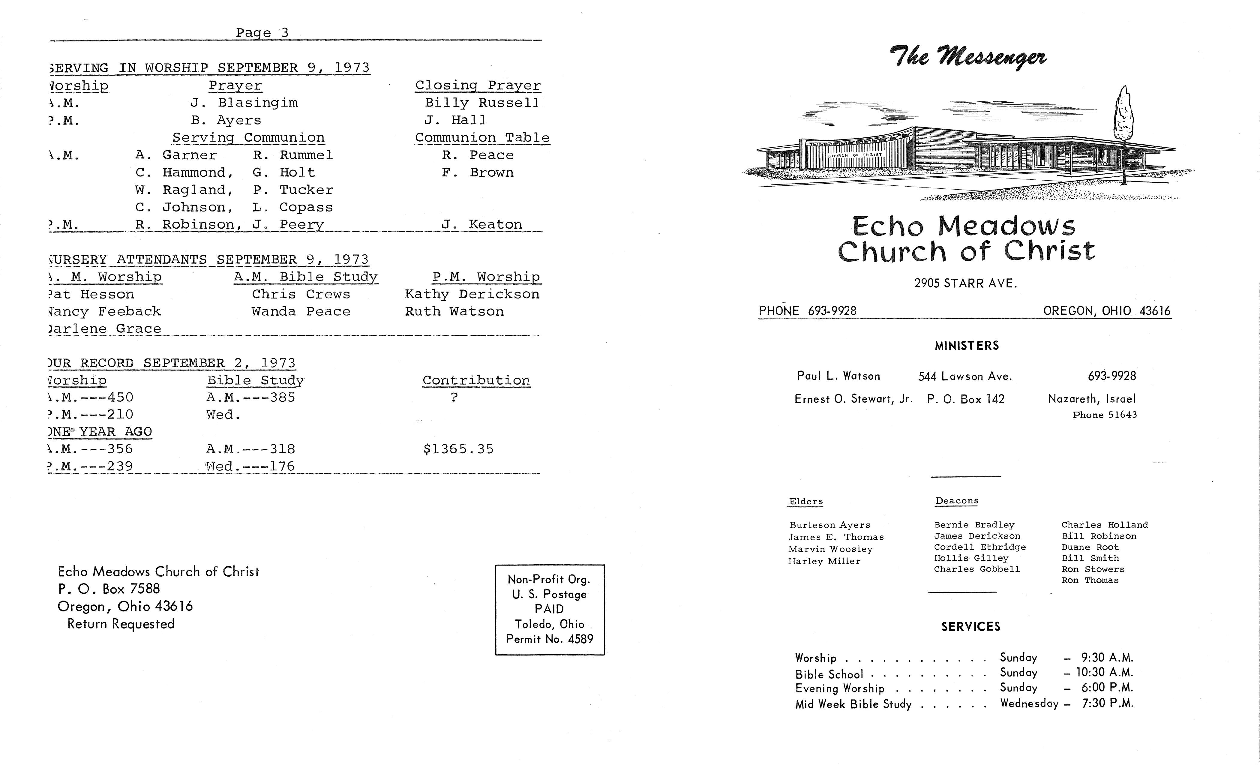 Scanned bulletin, page 1 of 1973-09-09.pdf