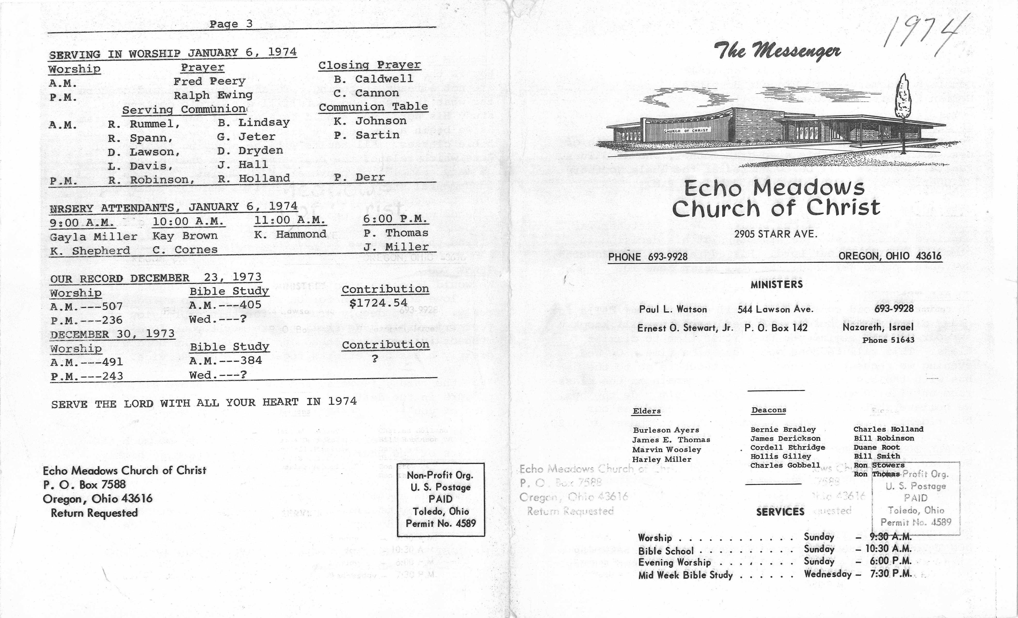 Scanned bulletin, page 1 of 1974-01-06.pdf