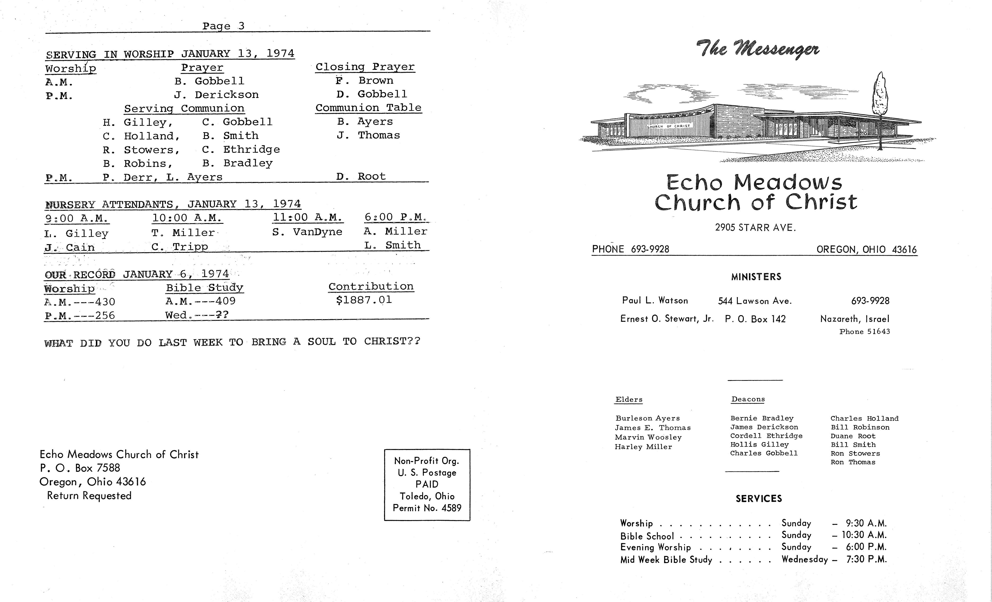 Scanned bulletin, page 1 of 1974-01-13.pdf
