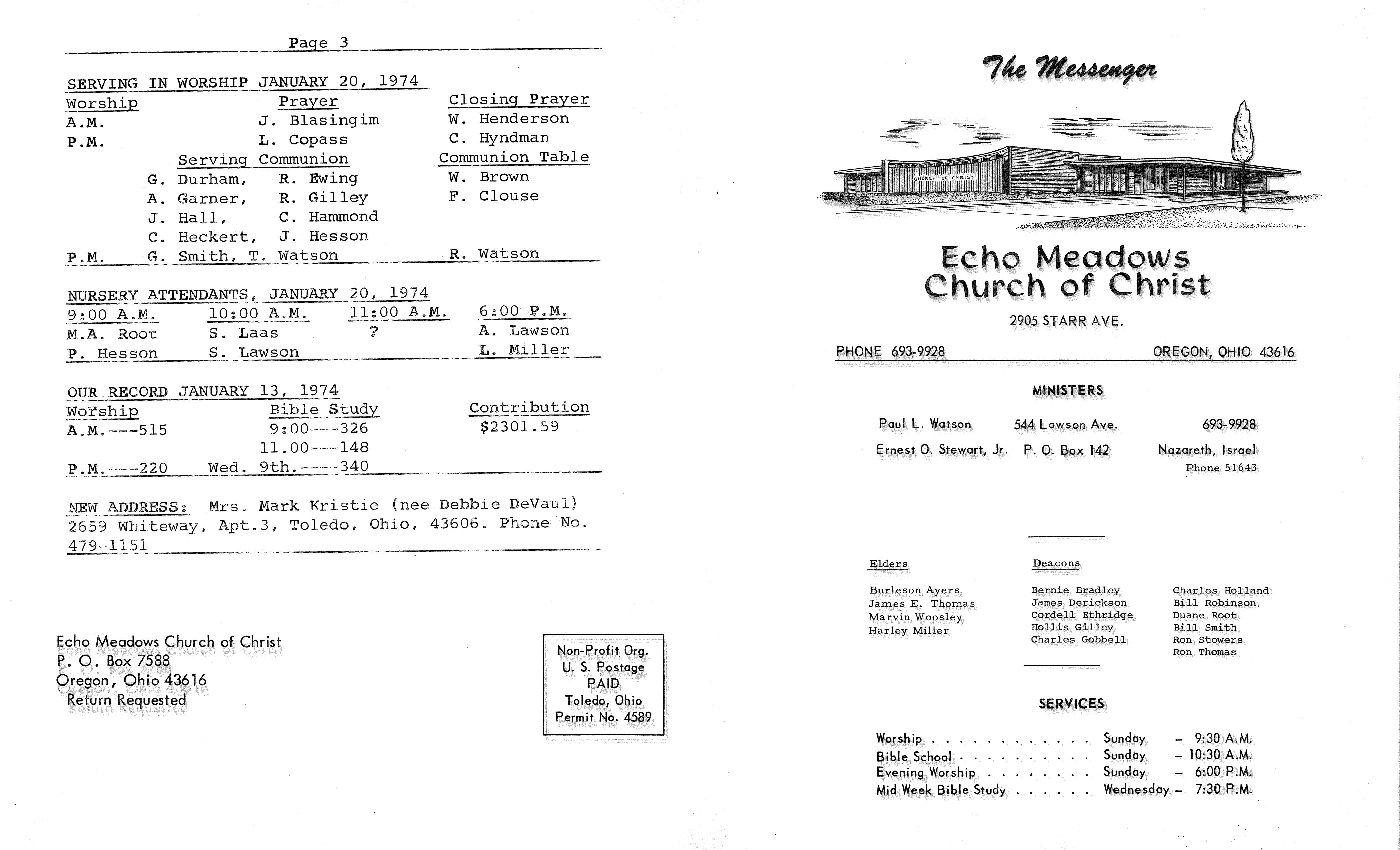 Scanned bulletin, page 1 of 1974-01-20.pdf