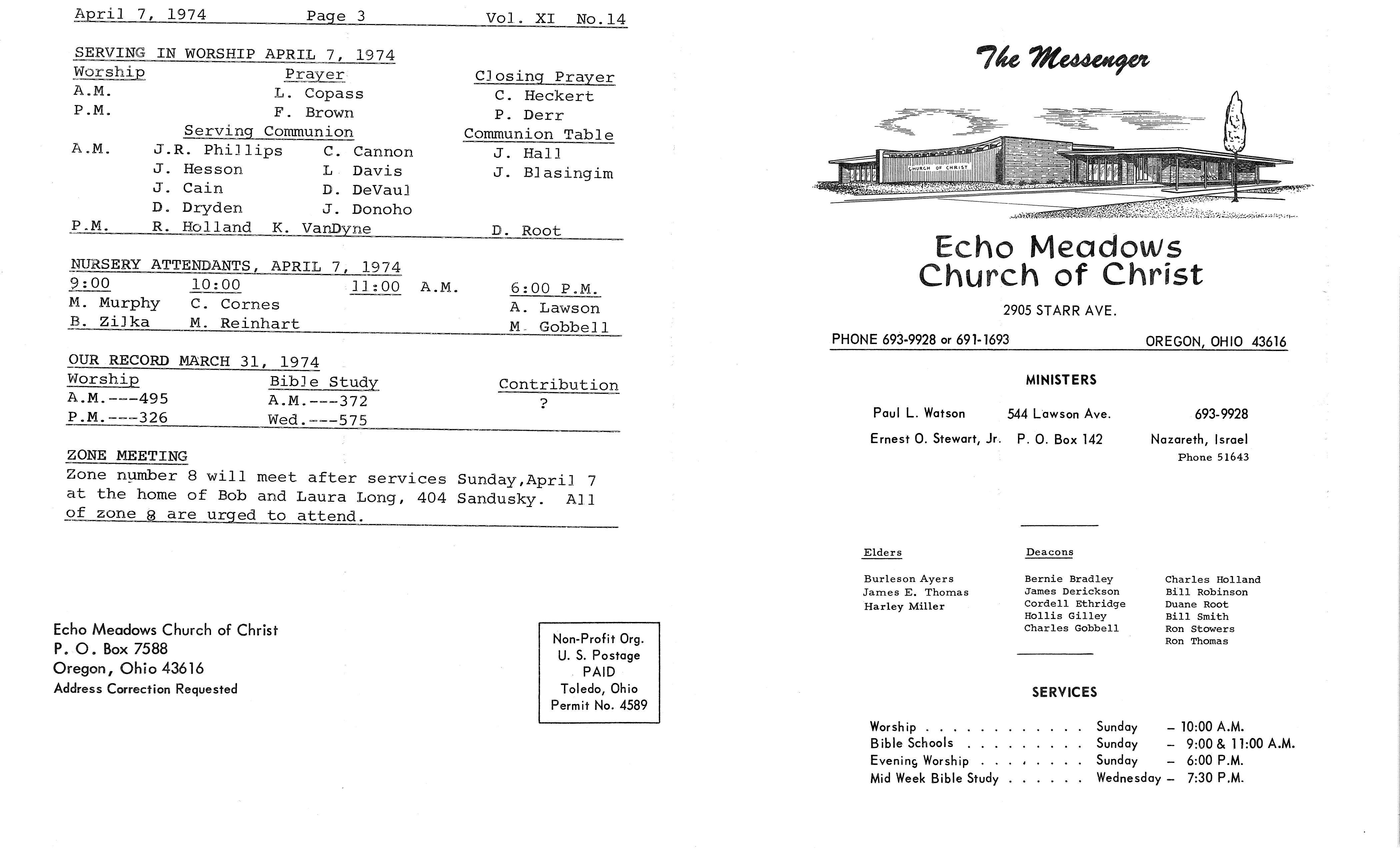 Scanned bulletin, page 1 of 1974-04-07.pdf