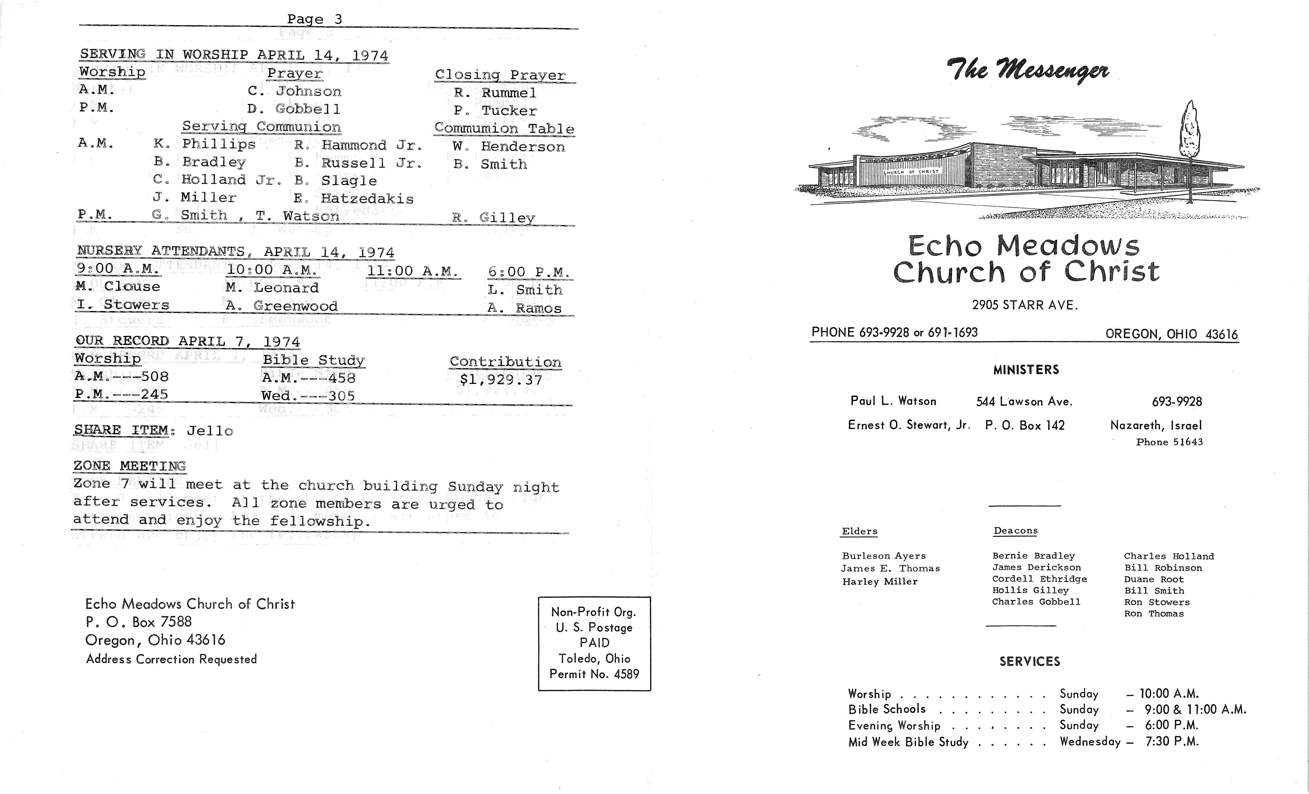 Scanned bulletin, page 1 of 1974-04-14.pdf