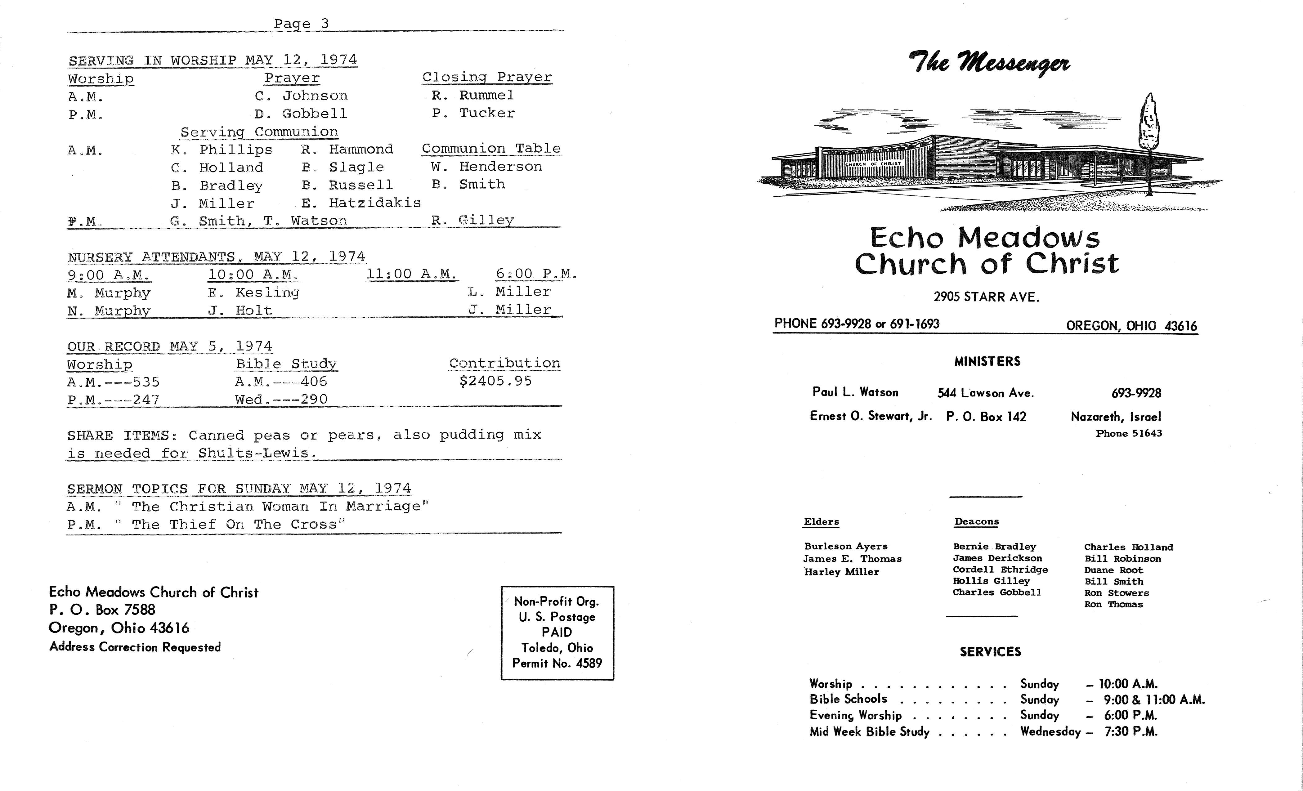 Scanned bulletin, page 1 of 1974-05-12.pdf