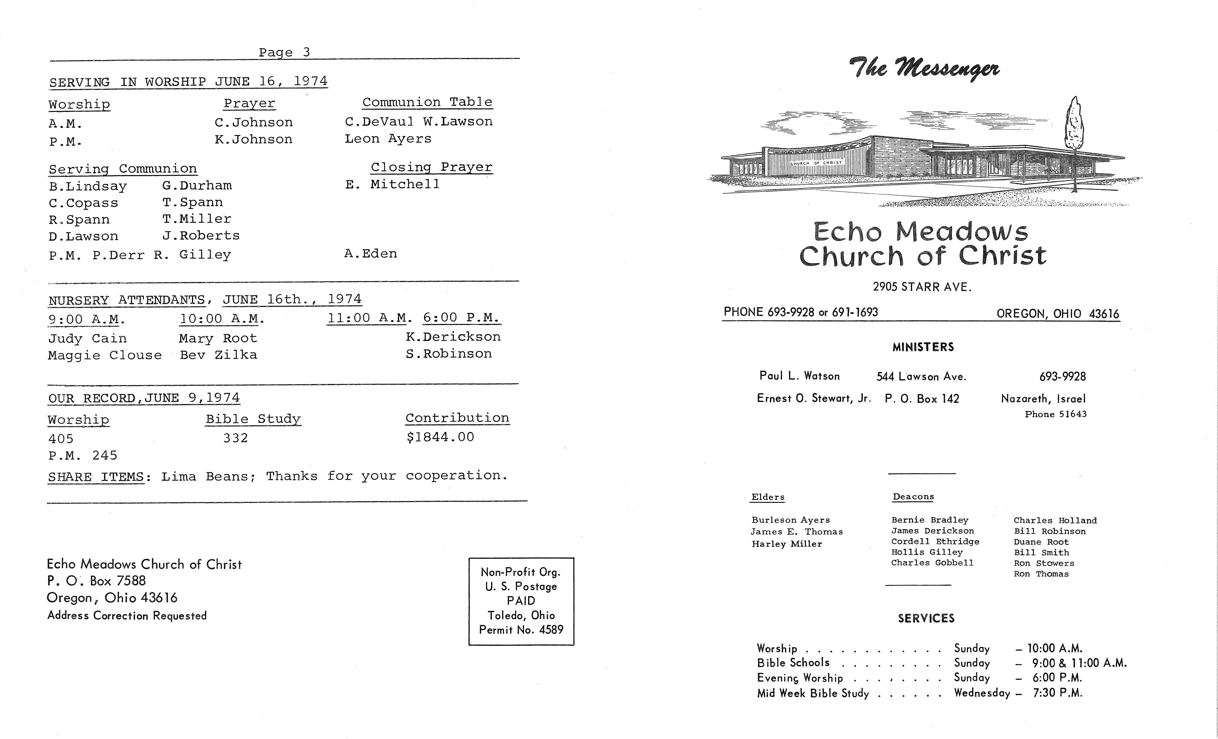 Scanned bulletin, page 1 of 1974-06-16.pdf