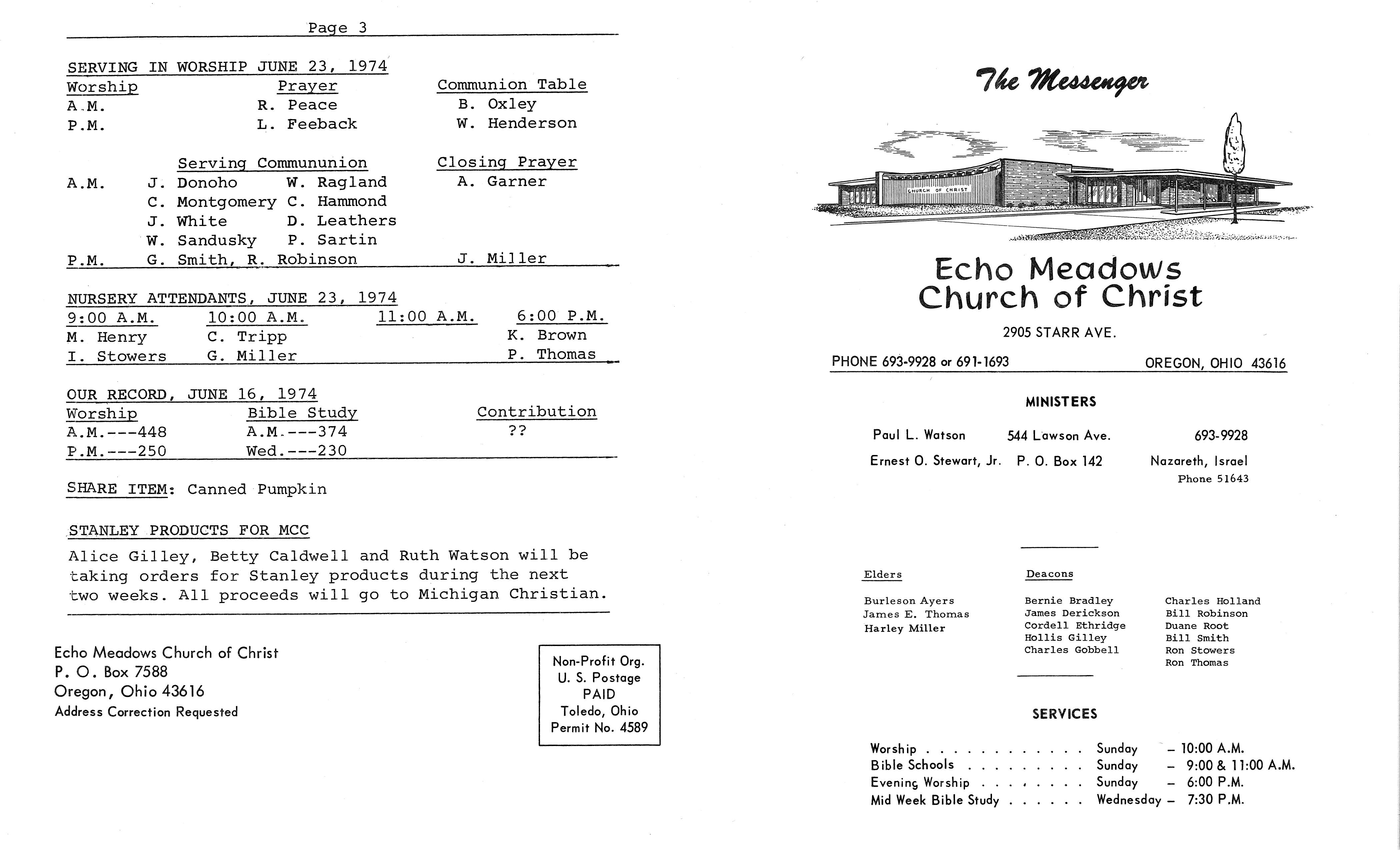 Scanned bulletin, page 1 of 1974-06-23.pdf