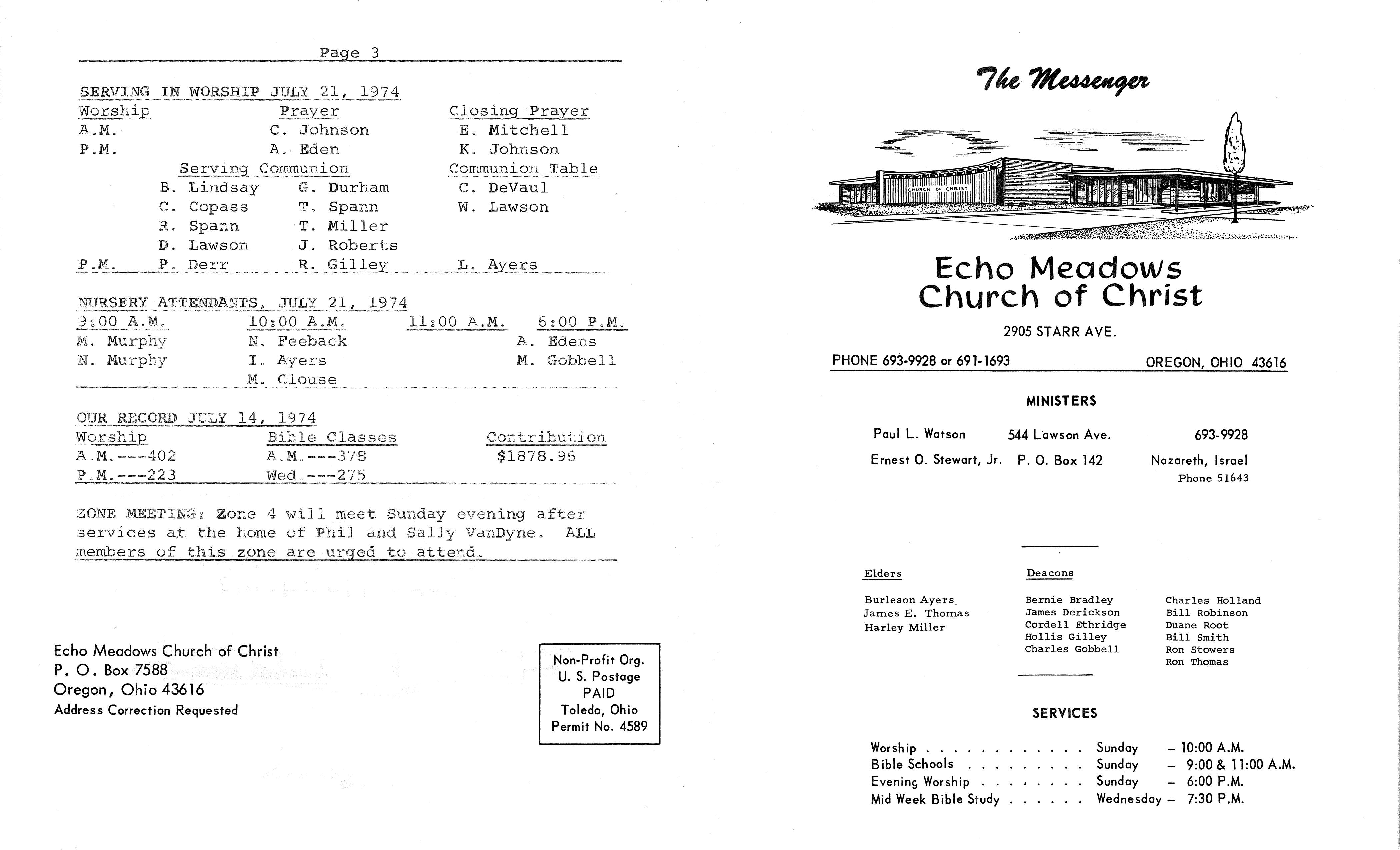 Scanned bulletin, page 1 of 1974-07-21.pdf