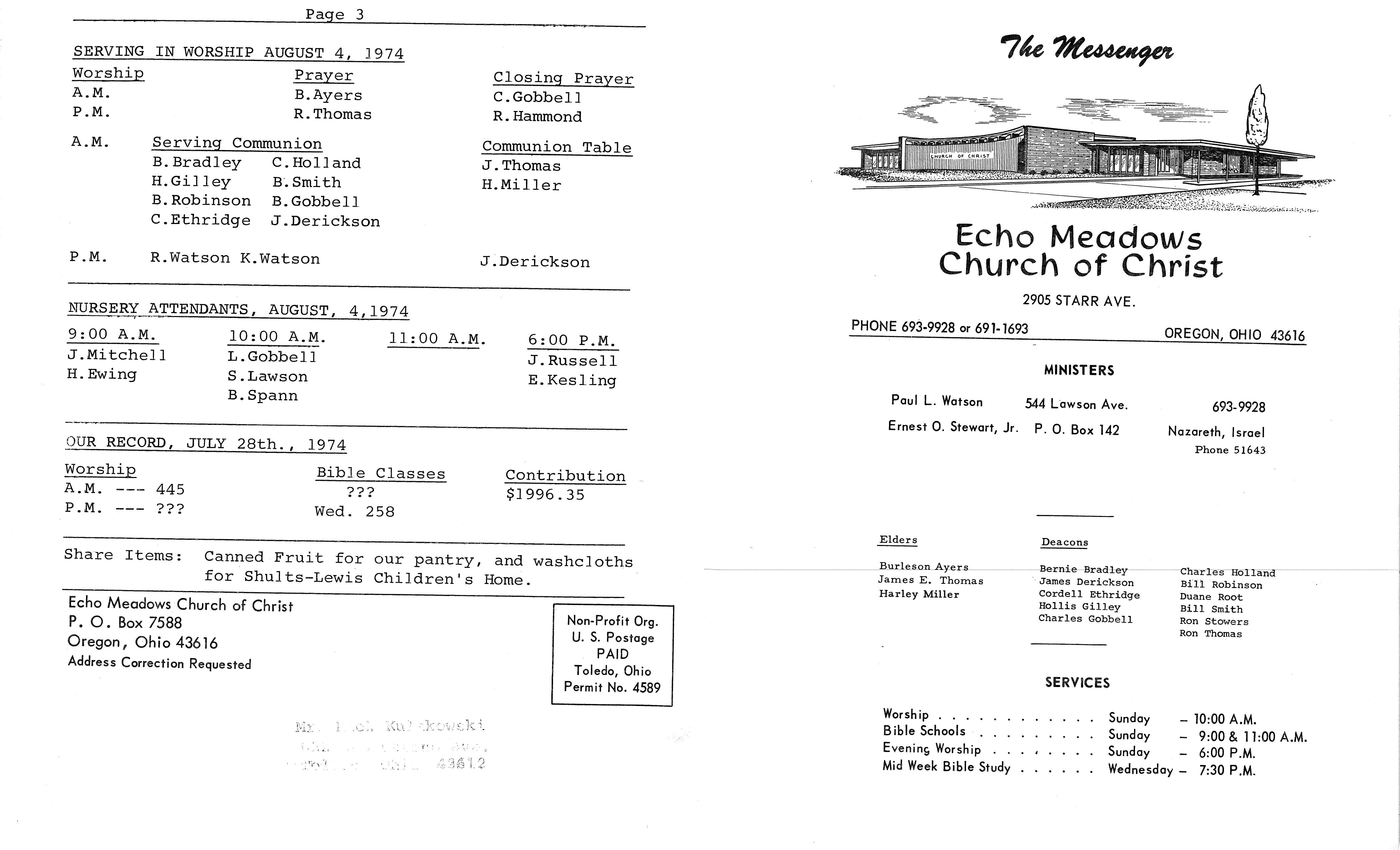 Scanned bulletin, page 1 of 1974-08-04.pdf