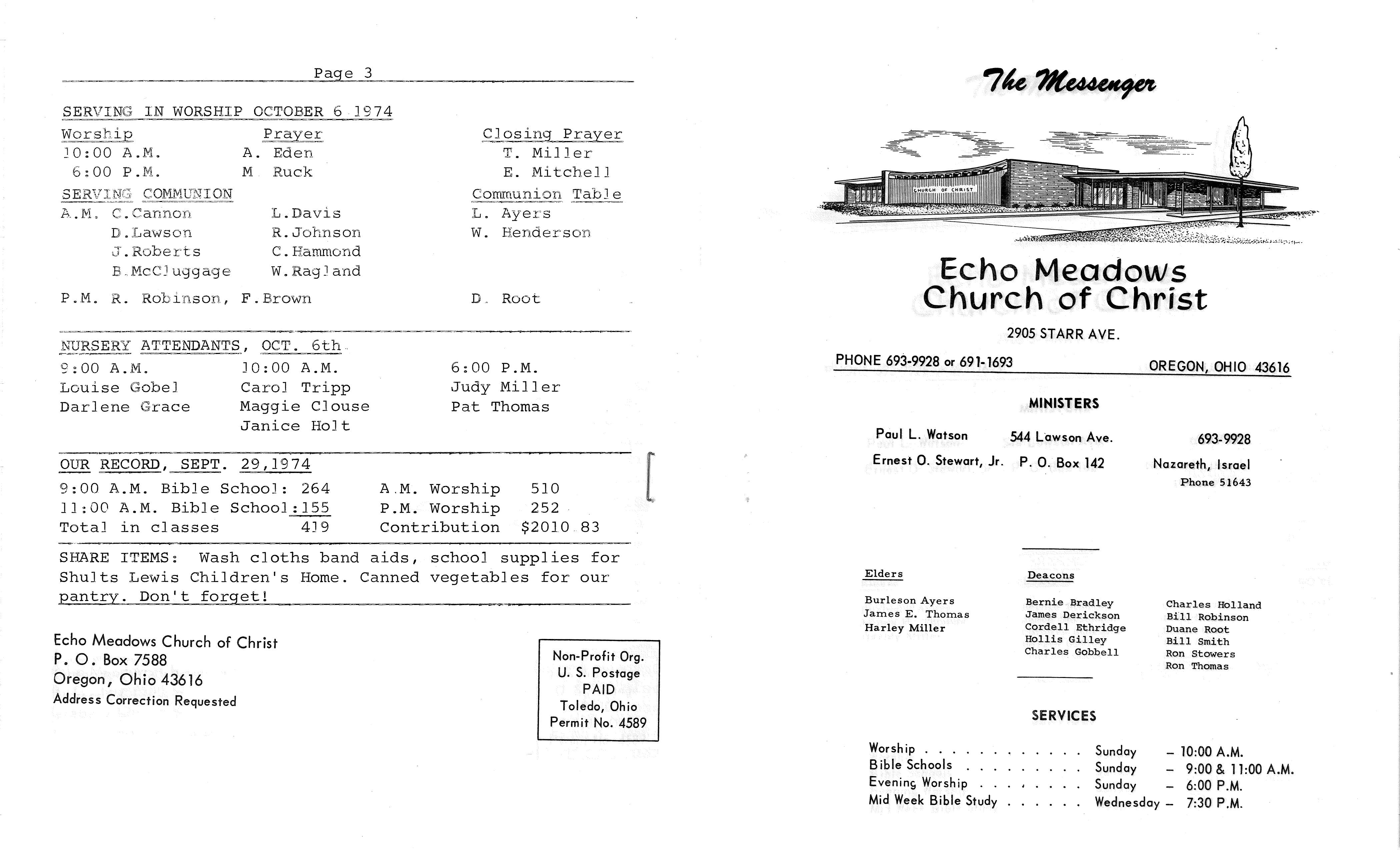 Scanned bulletin, page 1 of 1974-10-06.pdf