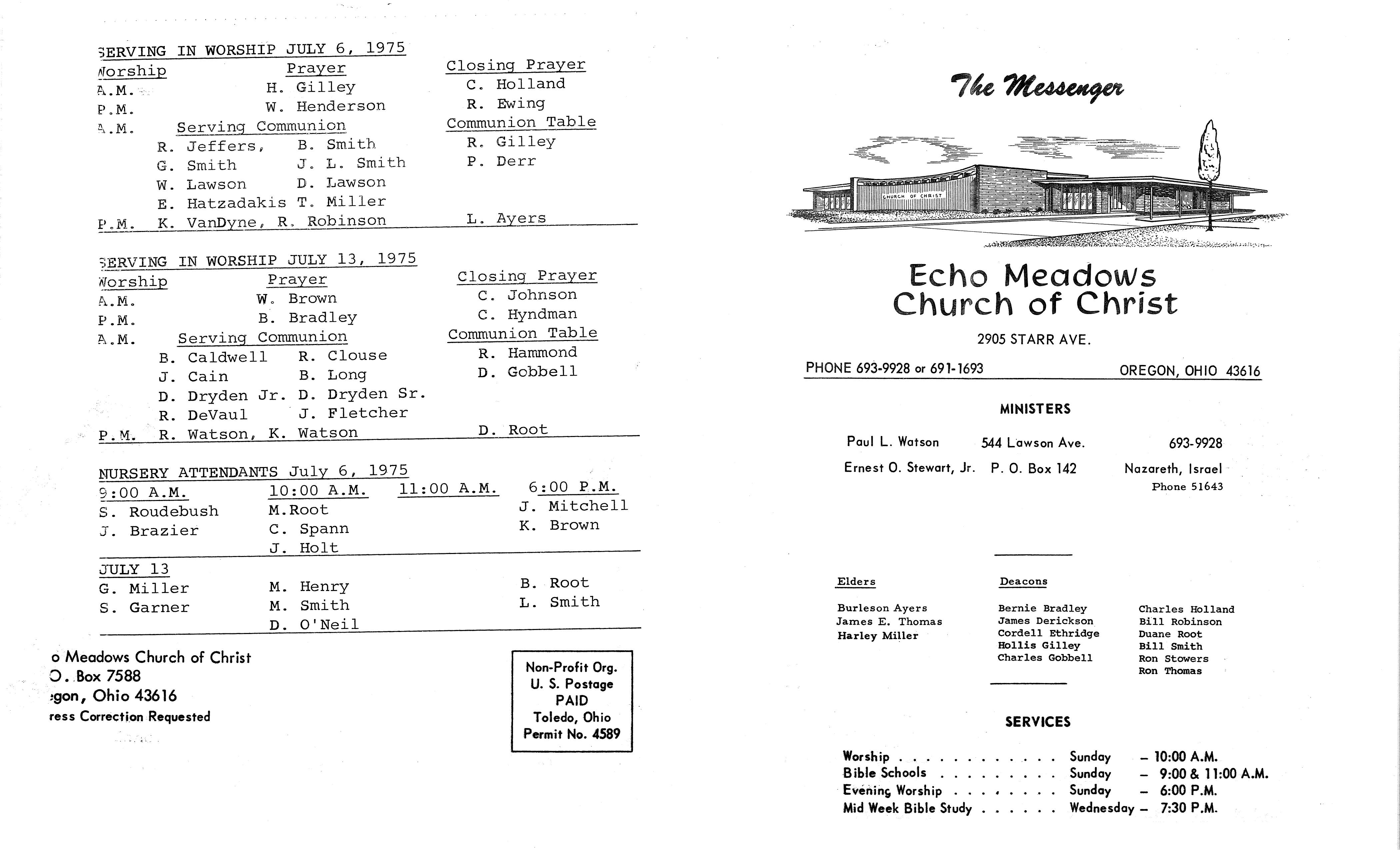 Scanned bulletin, page 1 of 1975-07-06.pdf