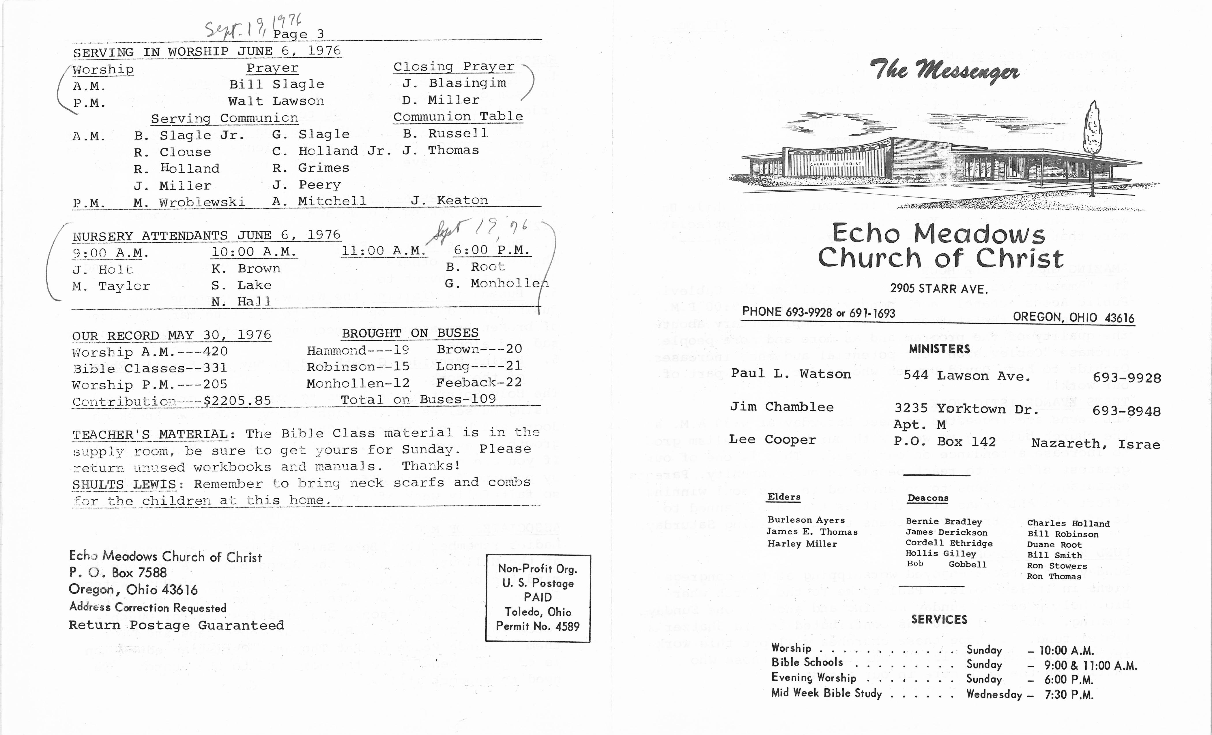 Scanned bulletin, page 1 of 1976-06-06.pdf