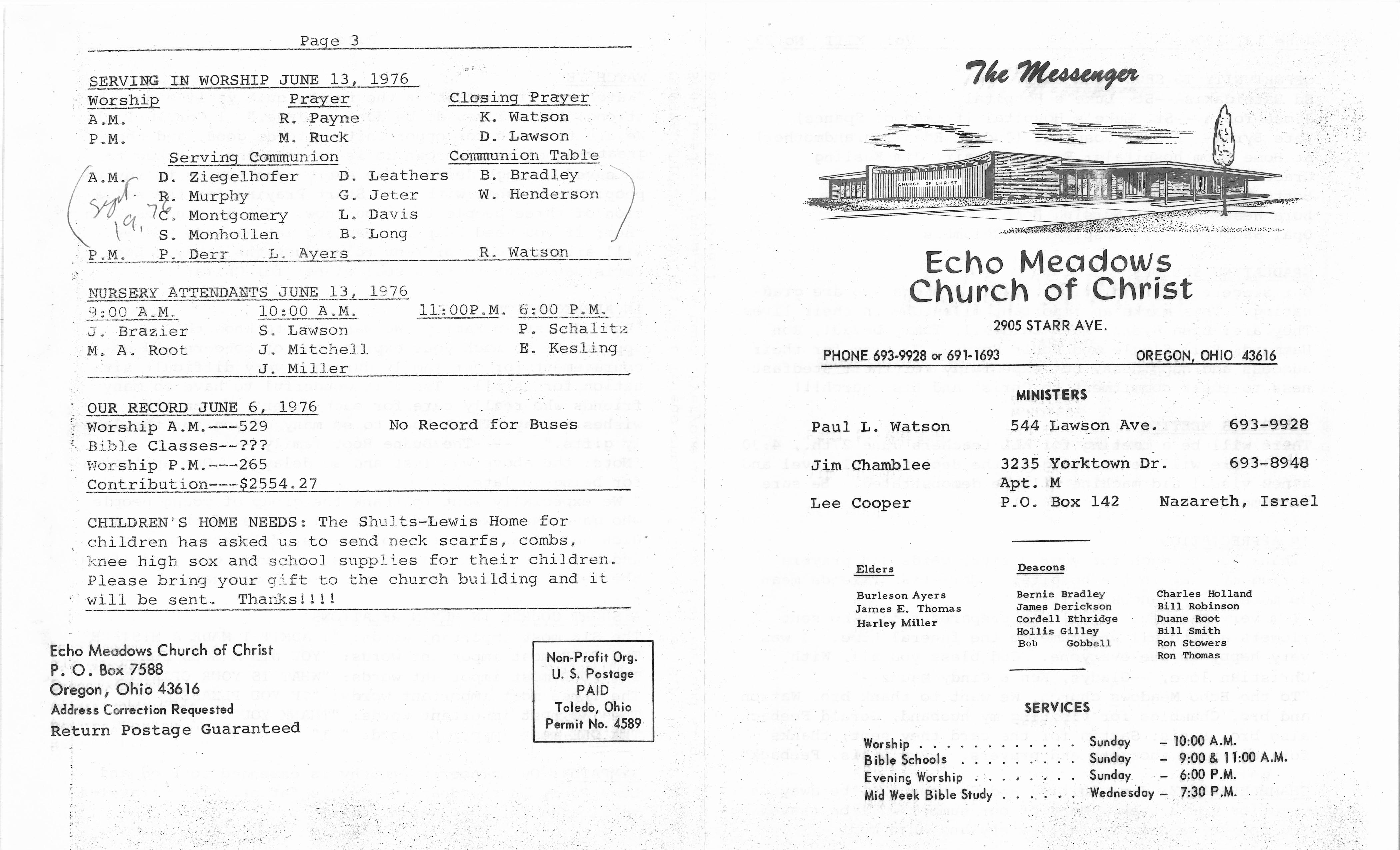 Scanned bulletin, page 1 of 1976-06-13.pdf