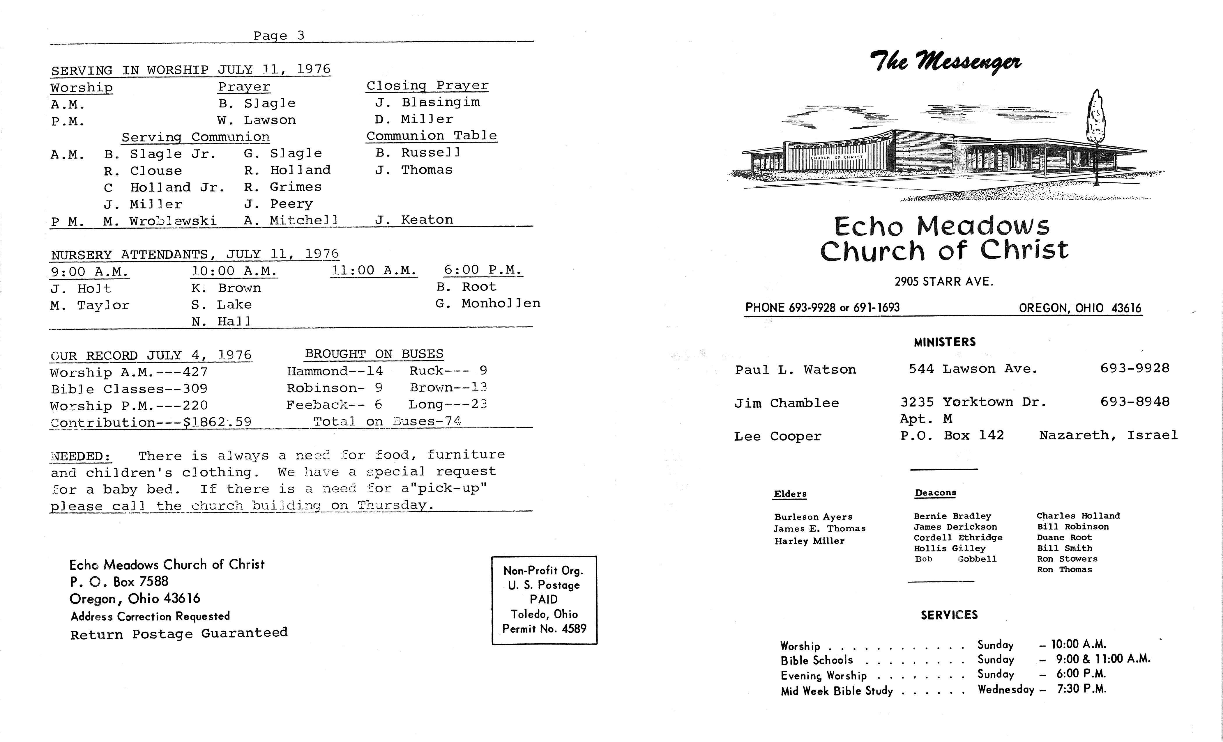 Scanned bulletin, page 1 of 1976-07-11.pdf