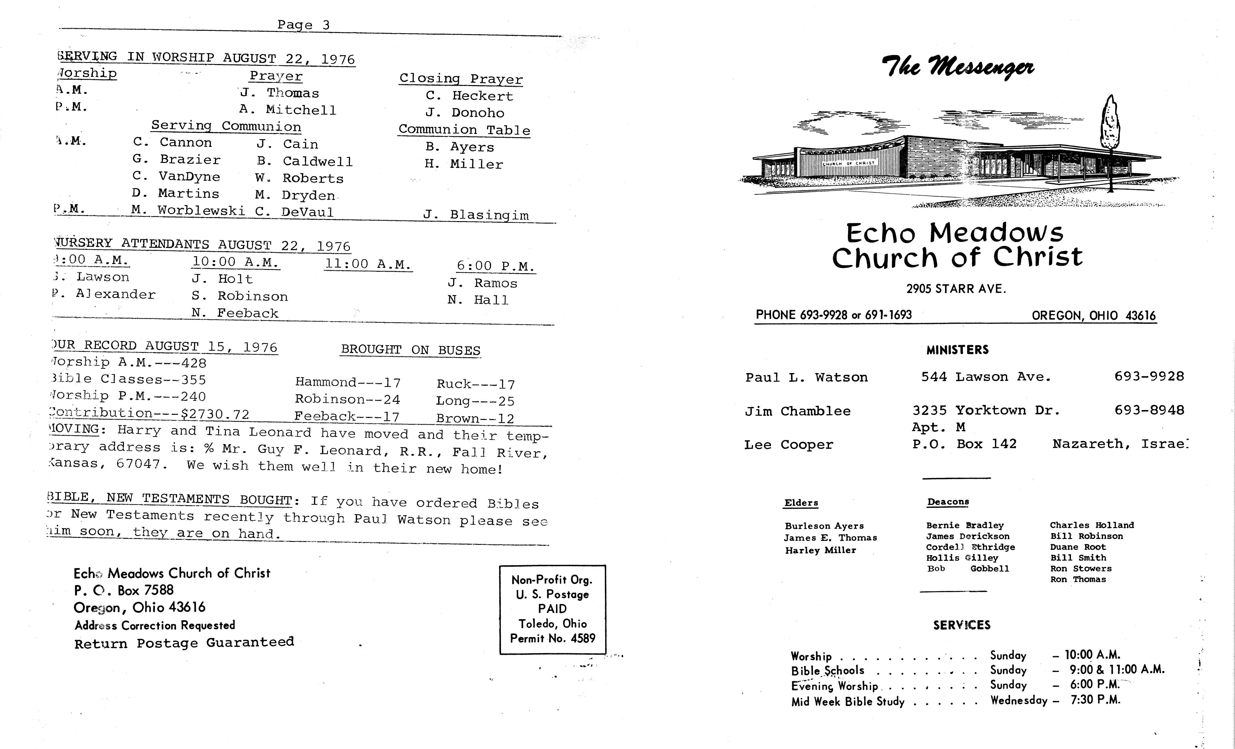 Scanned bulletin, page 1 of 1976-08-22.pdf