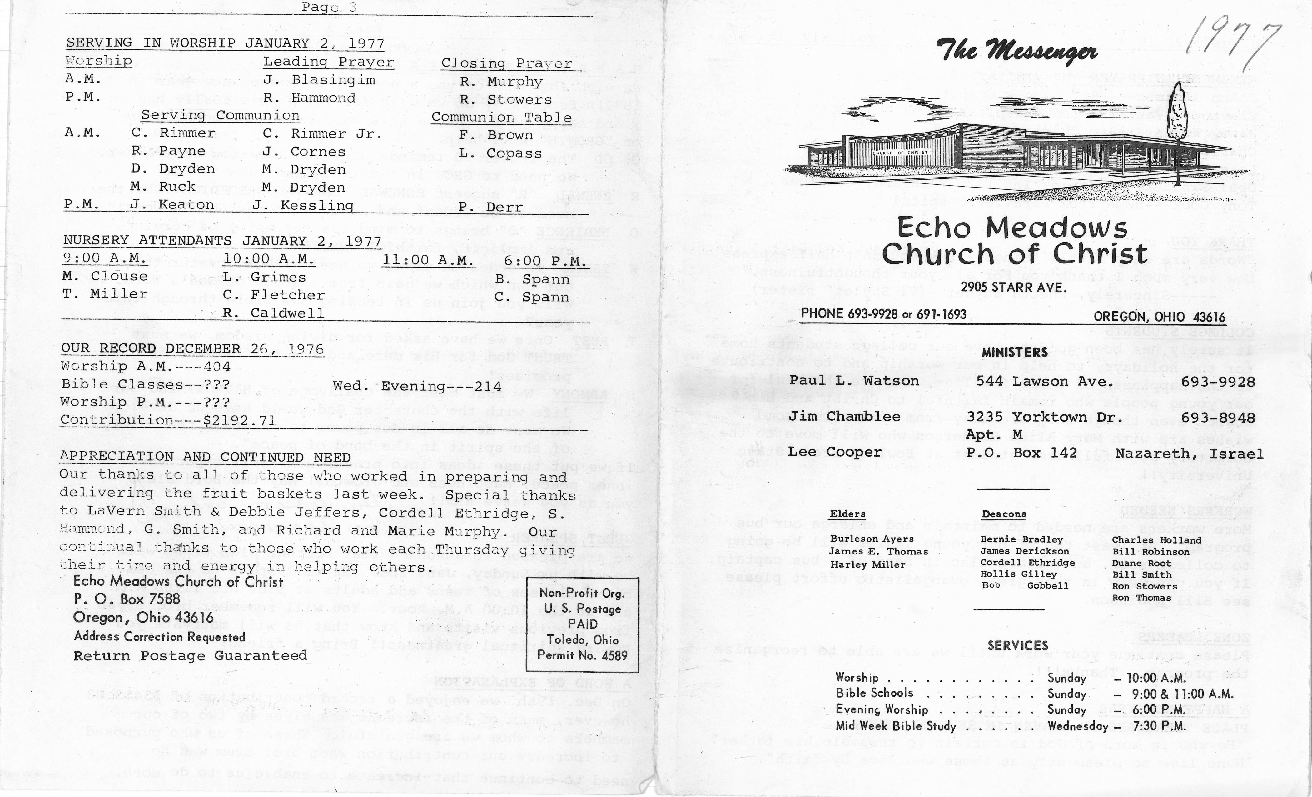 Scanned bulletin, page 1 of 1977-01-02.pdf
