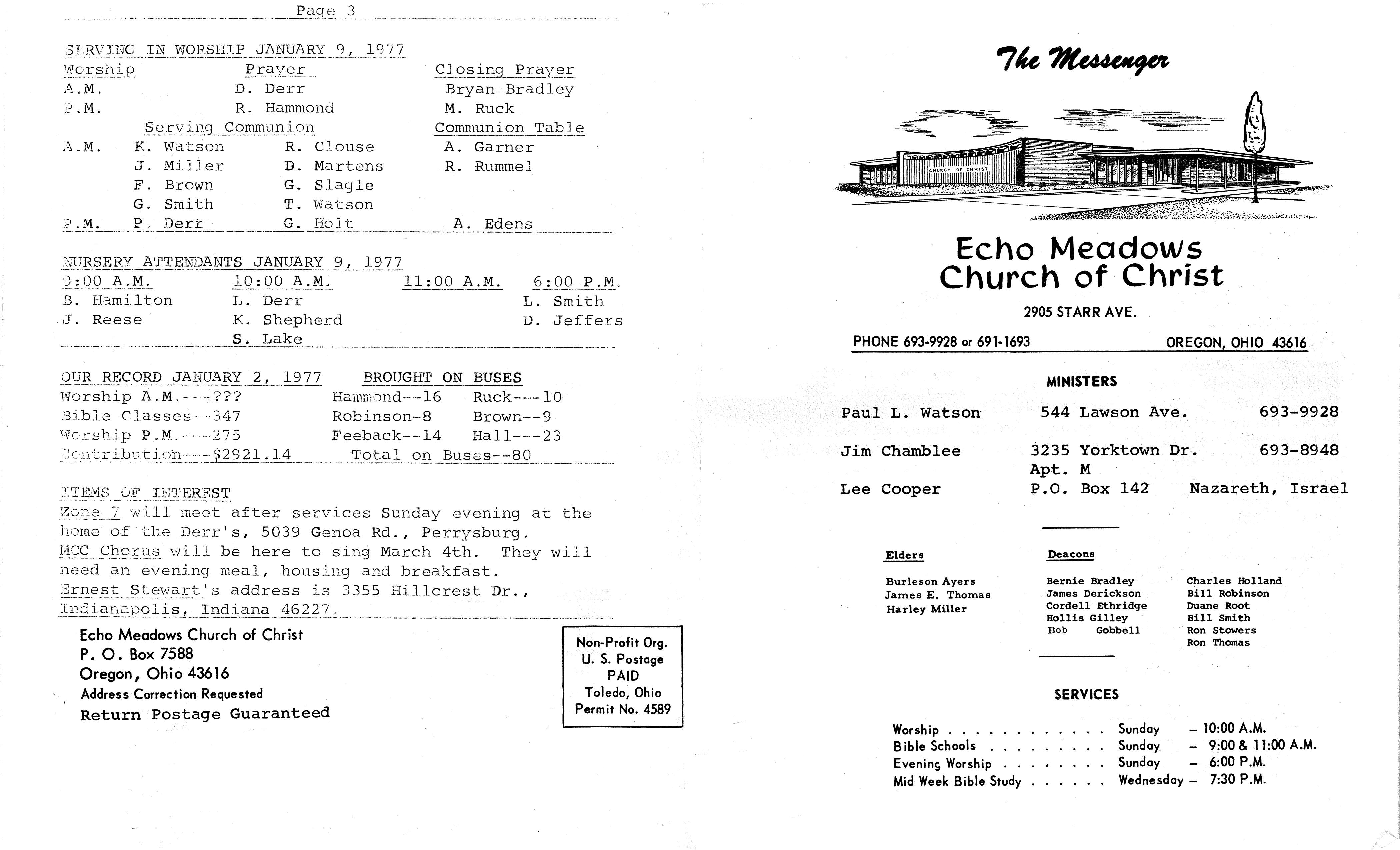 Scanned bulletin, page 1 of 1977-01-09.pdf
