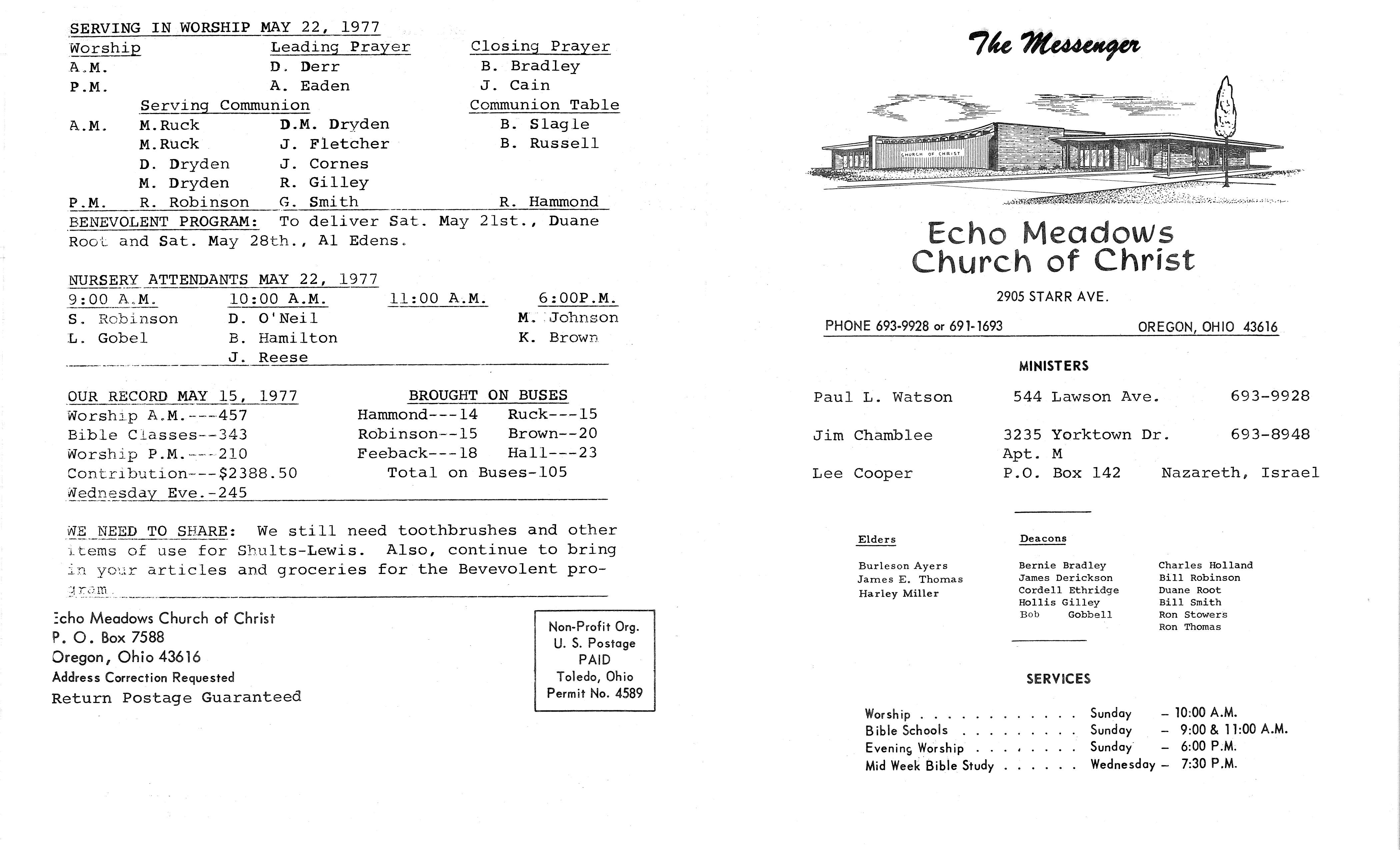 Scanned bulletin, page 1 of 1977-05-22.pdf