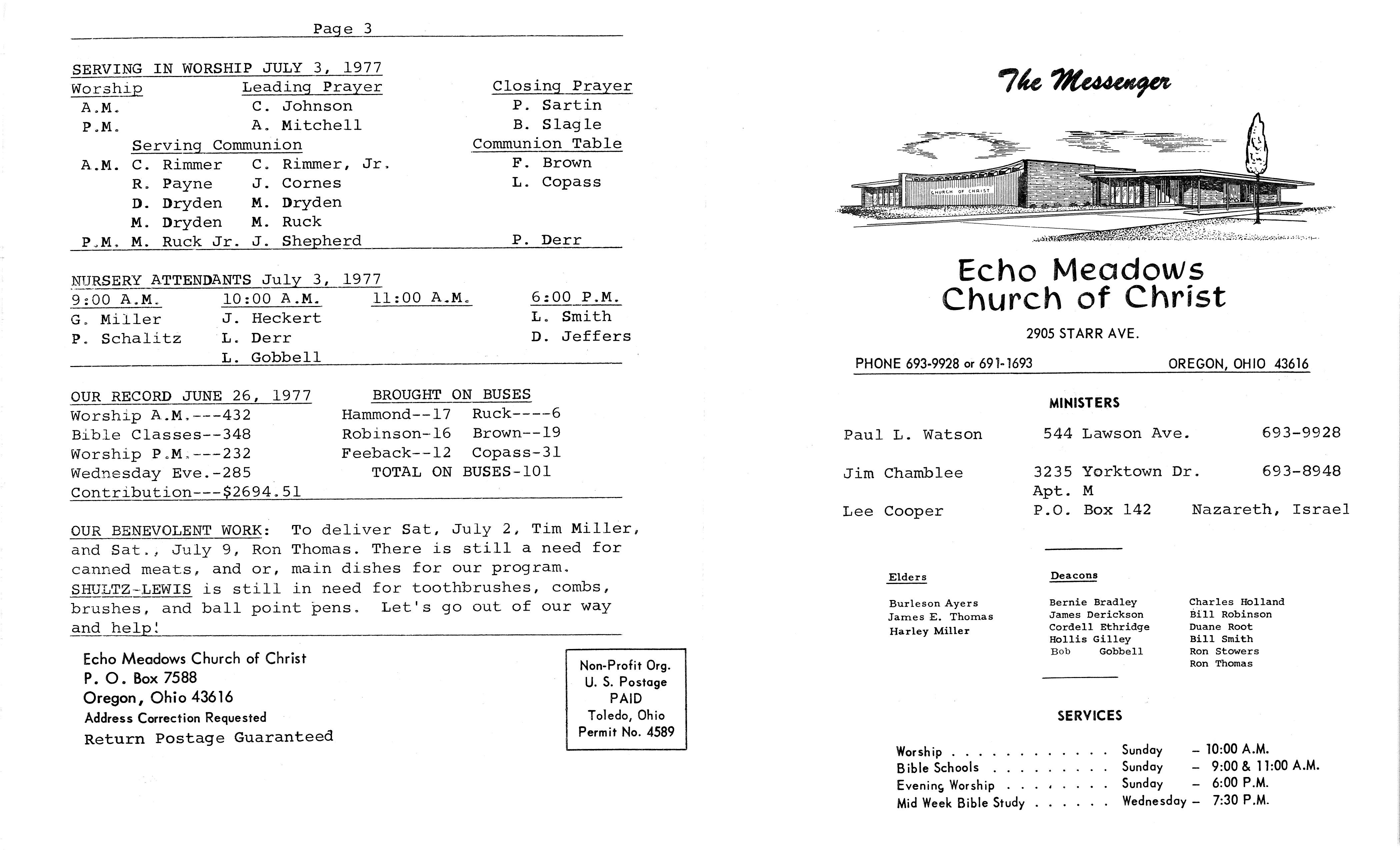 Scanned bulletin, page 1 of 1977-07-03.pdf