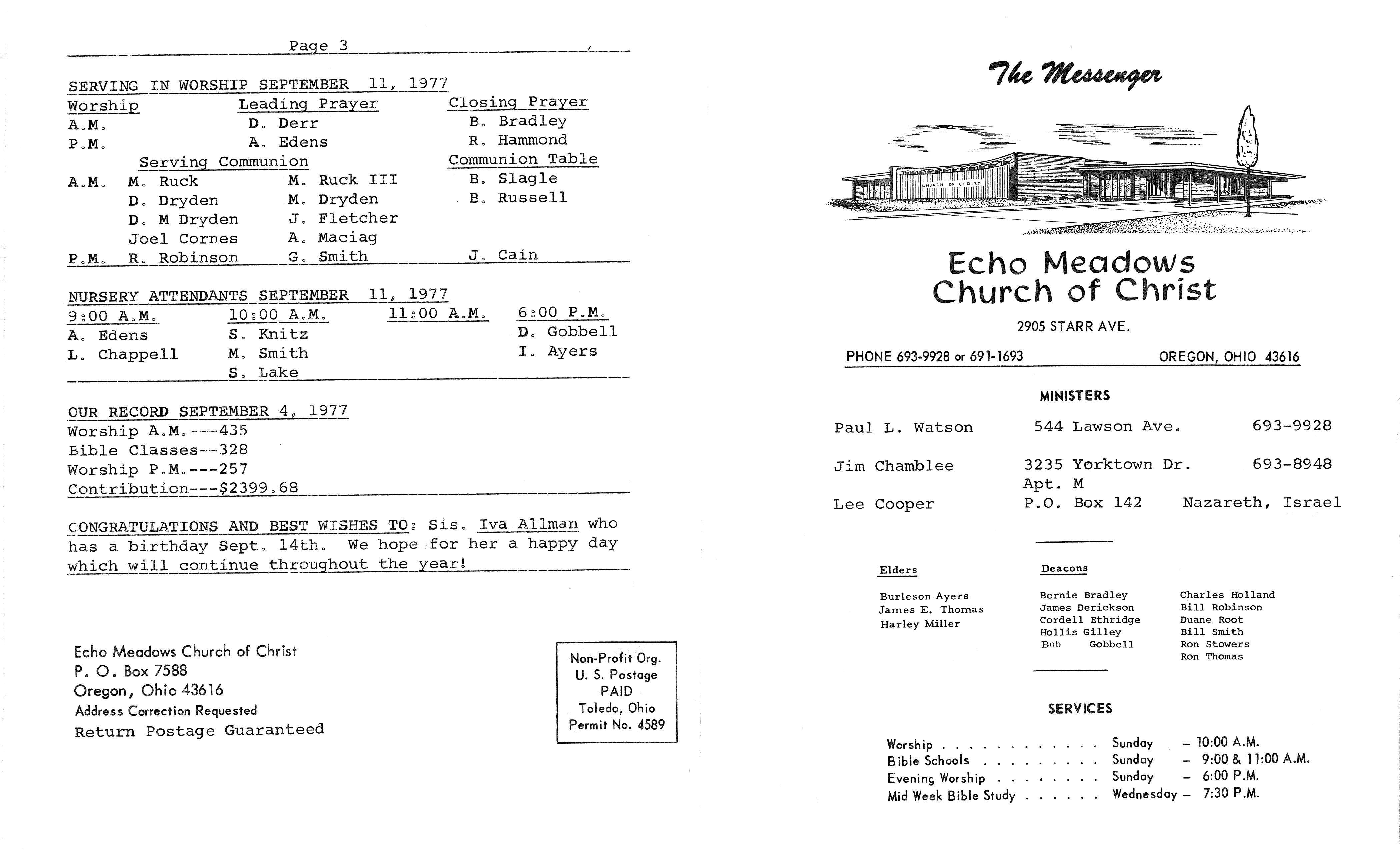Scanned bulletin, page 1 of 1977-09-11.pdf