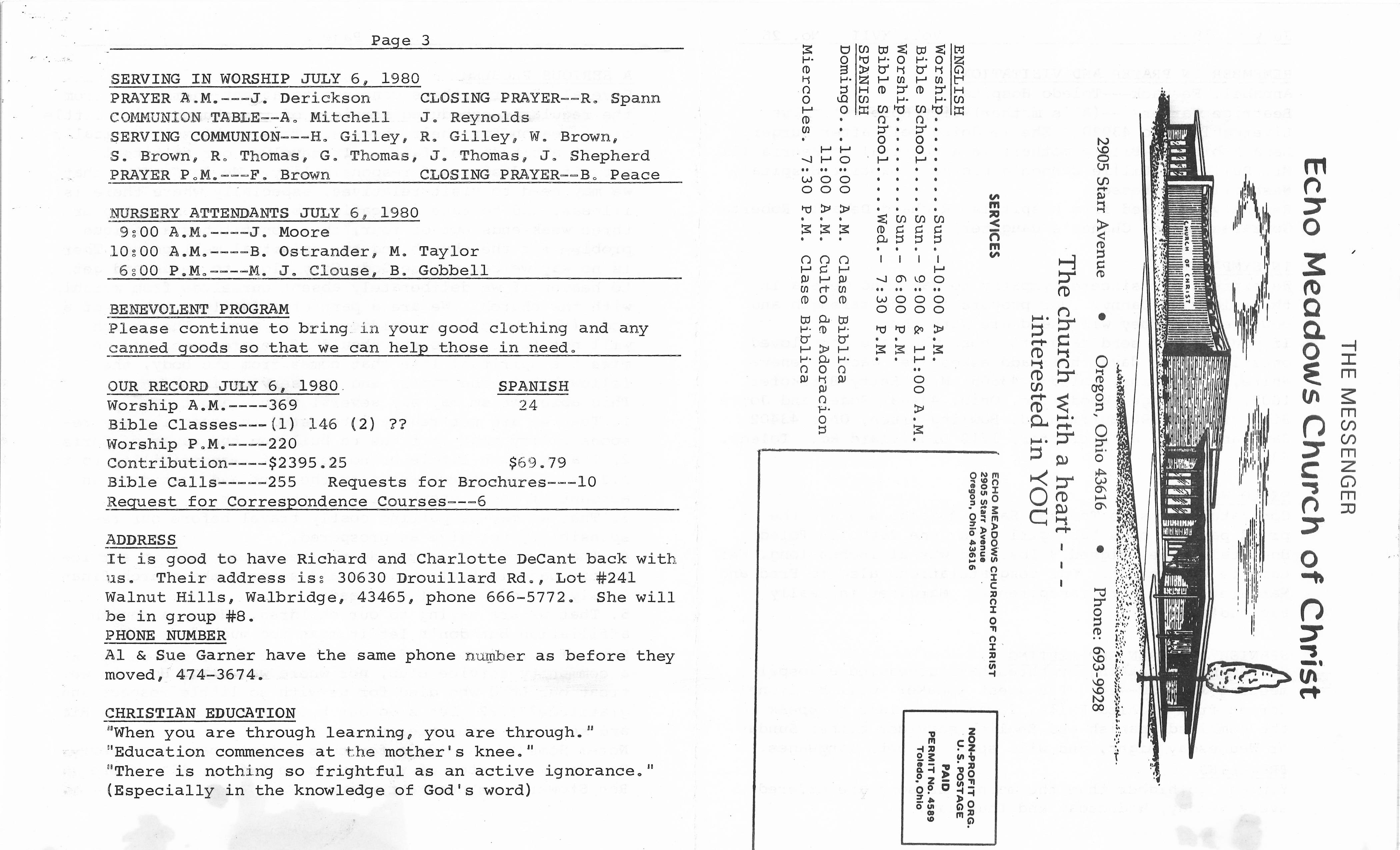Scanned bulletin, page 1 of 1980-07-06.pdf