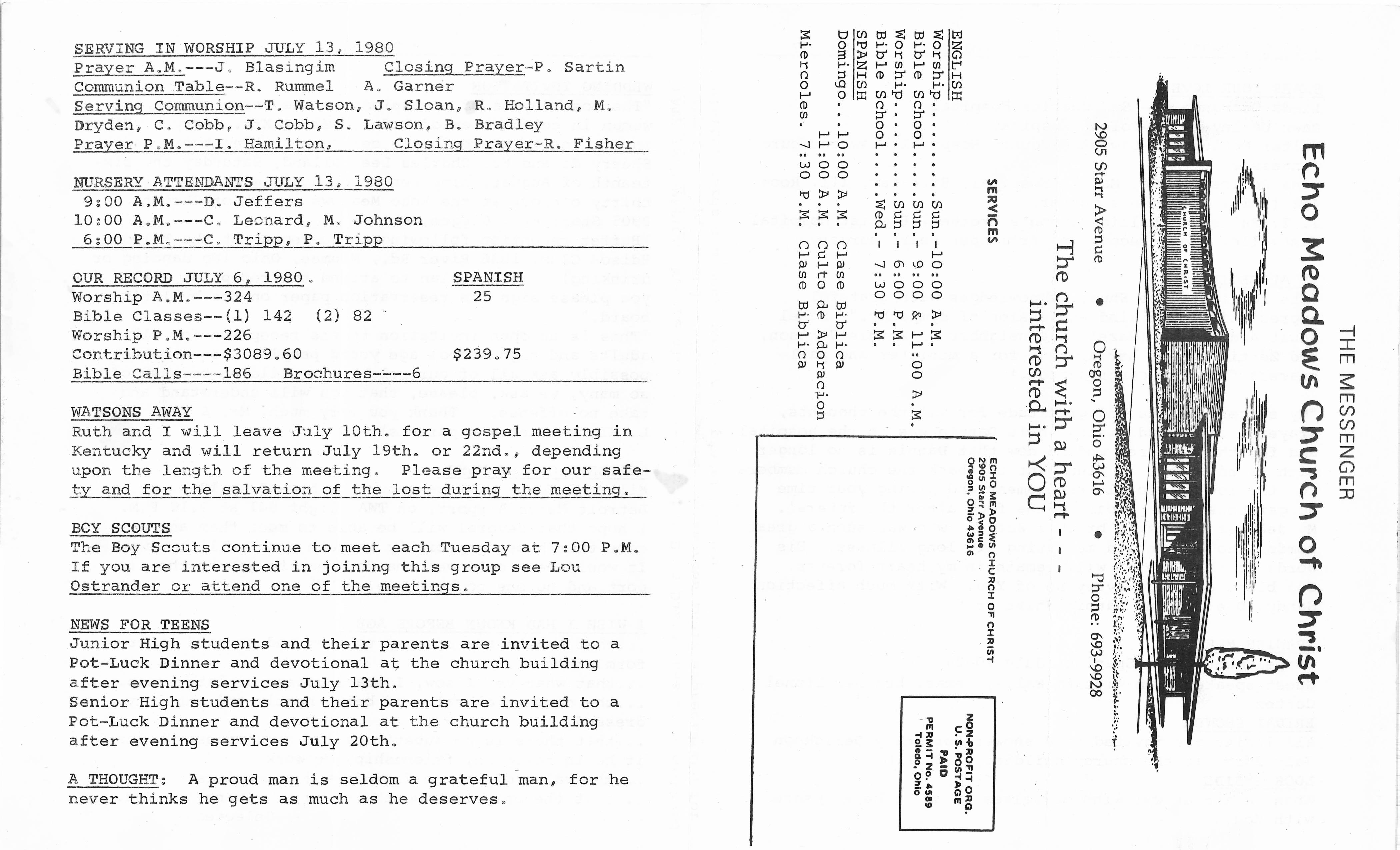 Scanned bulletin, page 1 of 1980-07-13.pdf