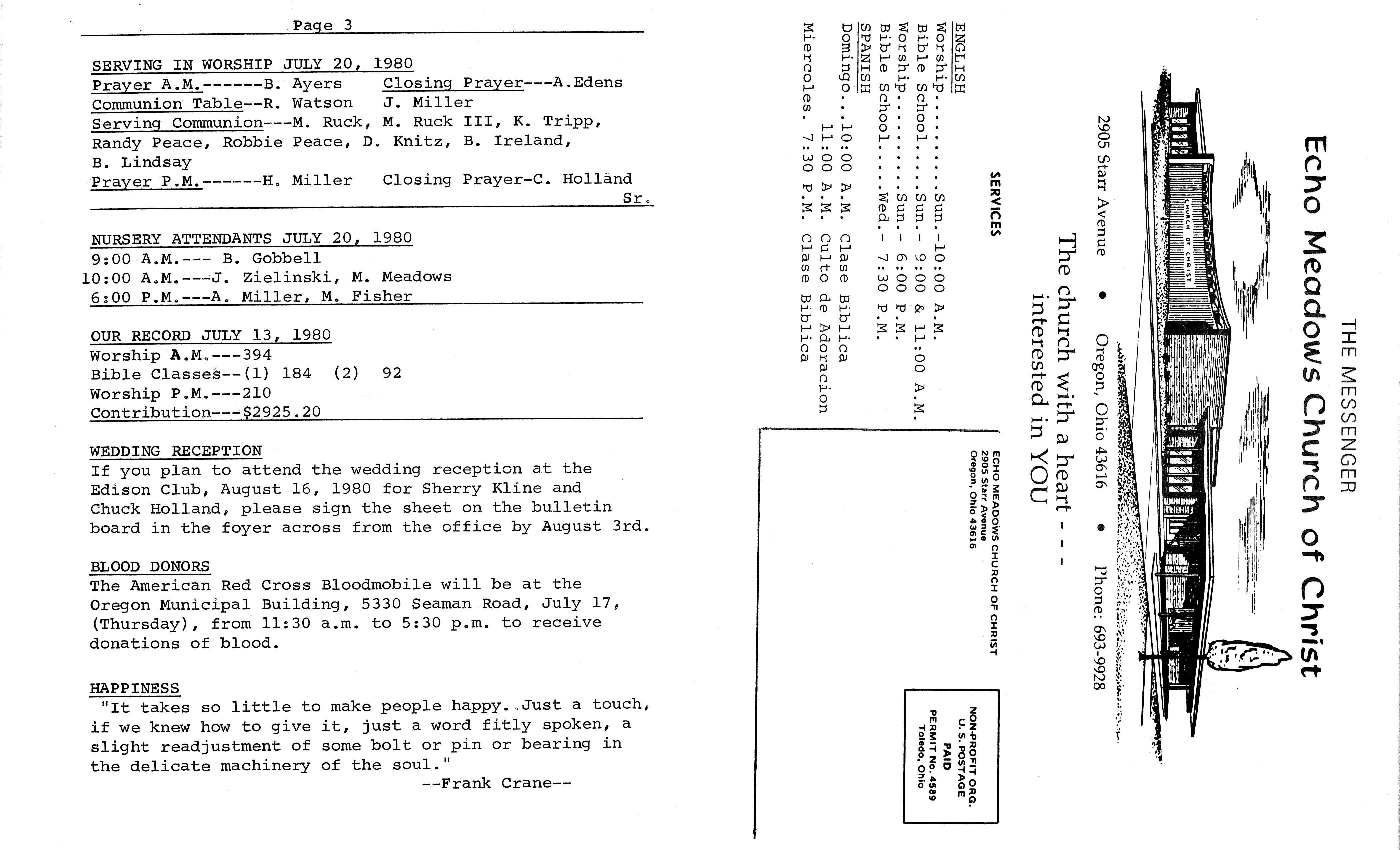 Scanned bulletin, page 1 of 1980-07-20.pdf