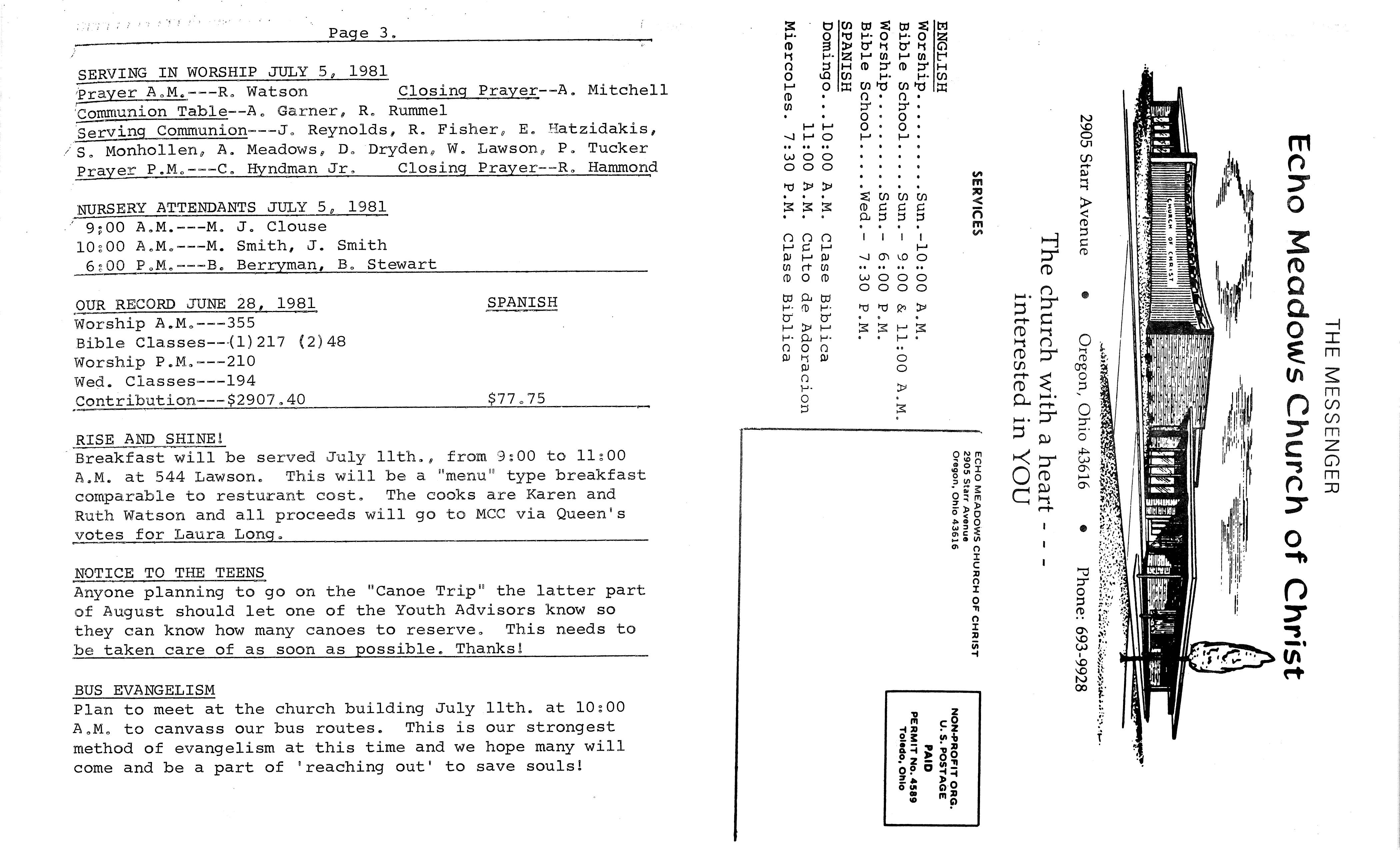 Scanned bulletin, page 1 of 1981-07-05.pdf