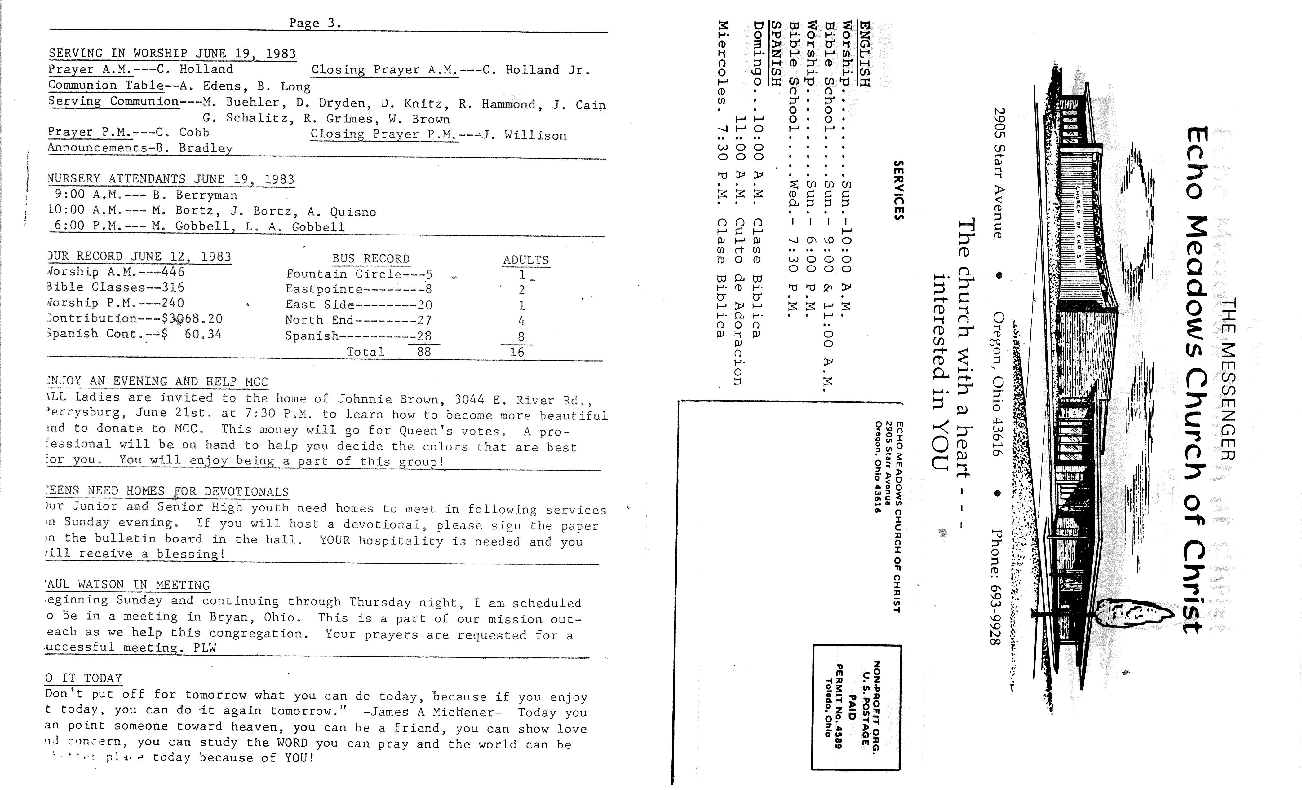 Scanned bulletin, page 1 of 1983-06-19.pdf
