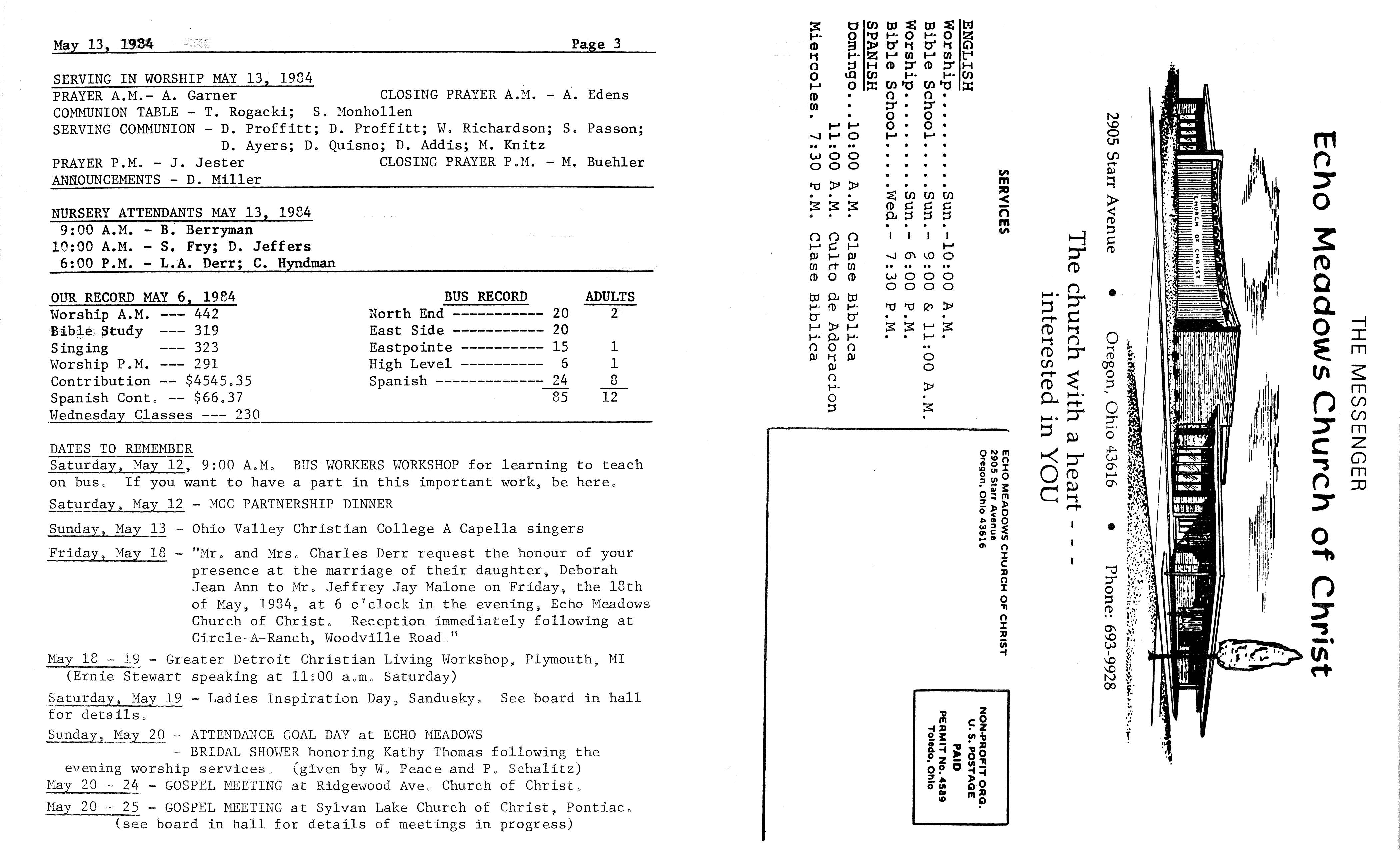 Scanned bulletin, page 1 of 1984-05-13.pdf