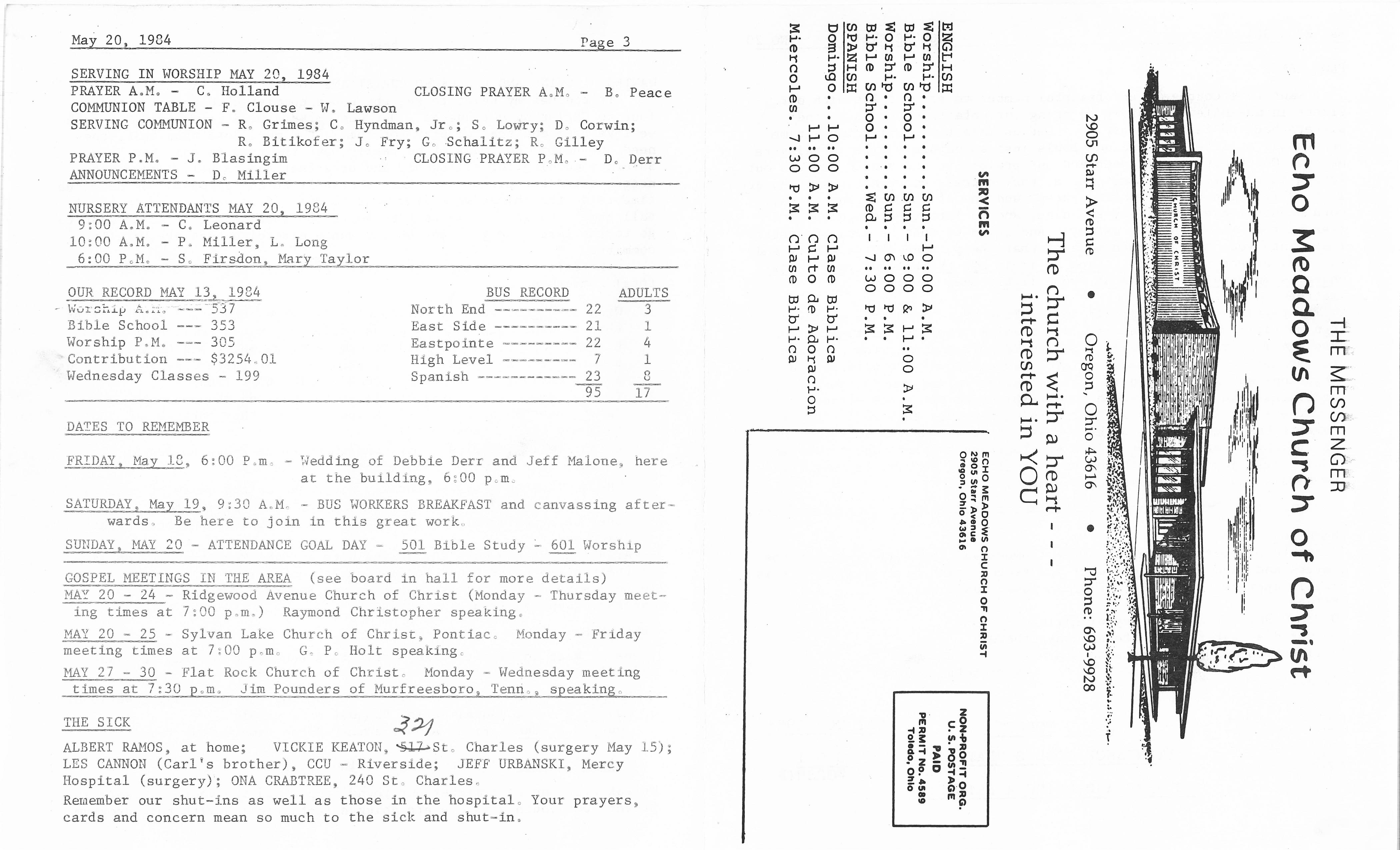 Scanned bulletin, page 1 of 1984-05-20.pdf