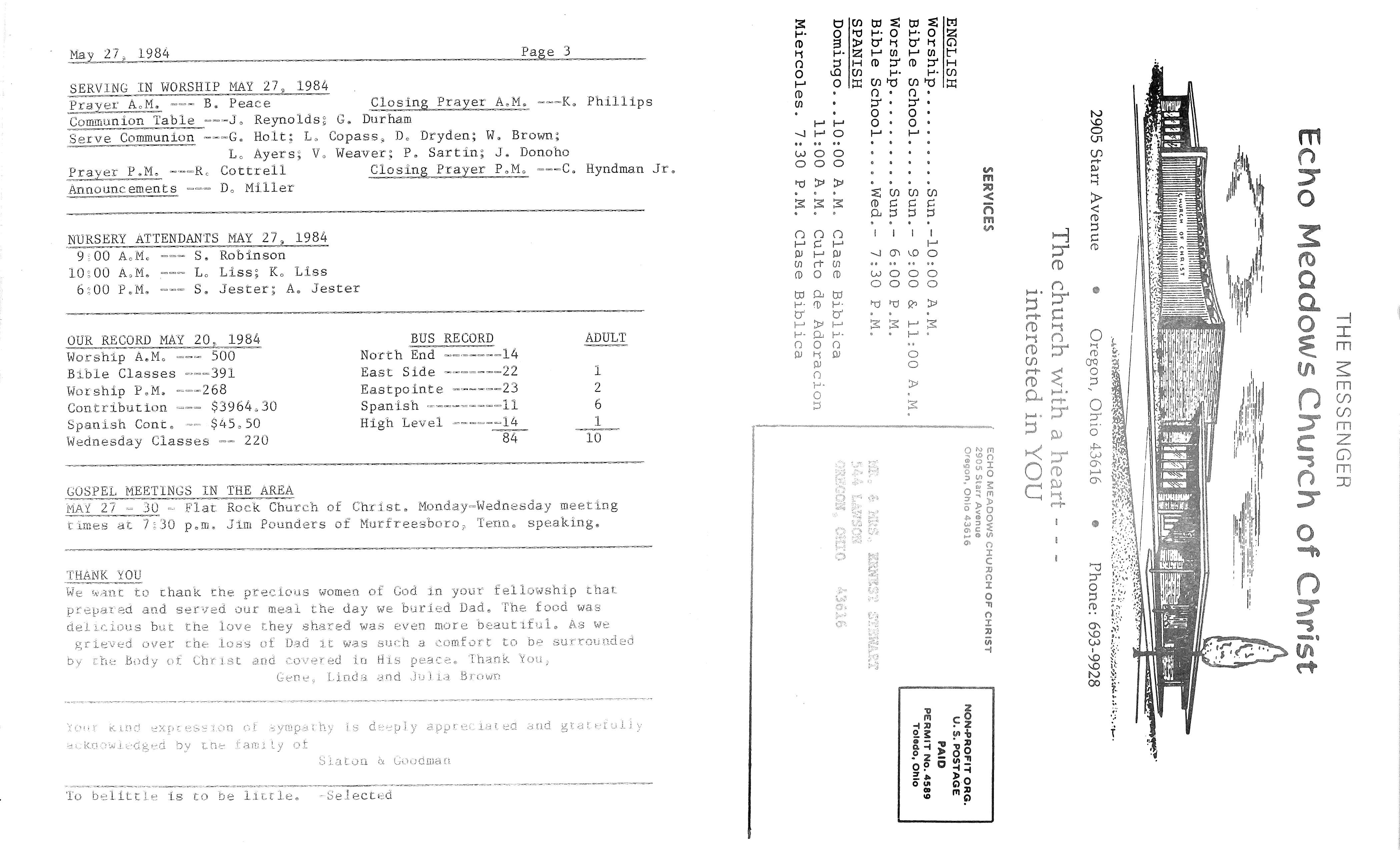 Scanned bulletin, page 1 of 1984-05-27.pdf
