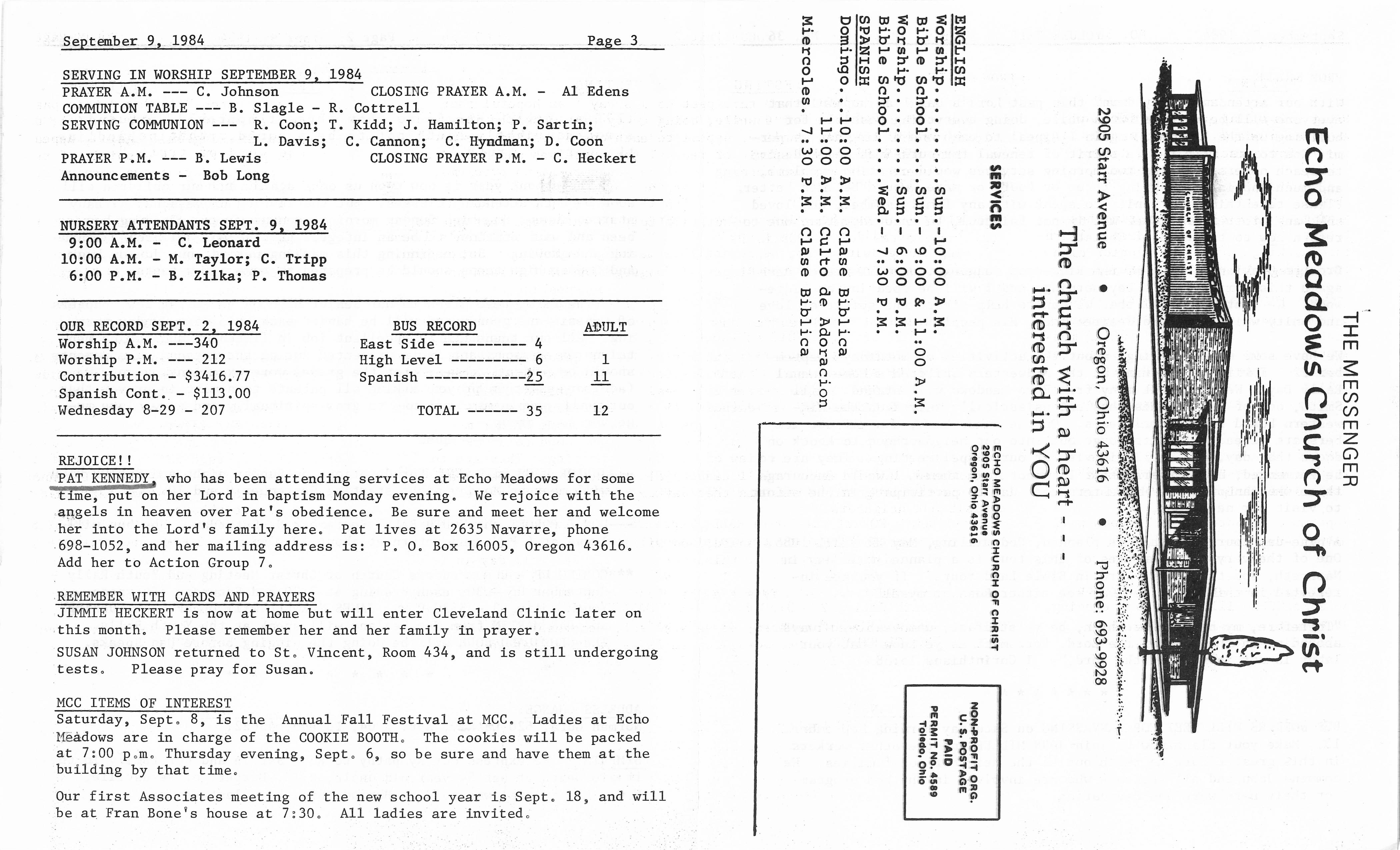 Scanned bulletin, page 1 of 1984-09-09.pdf