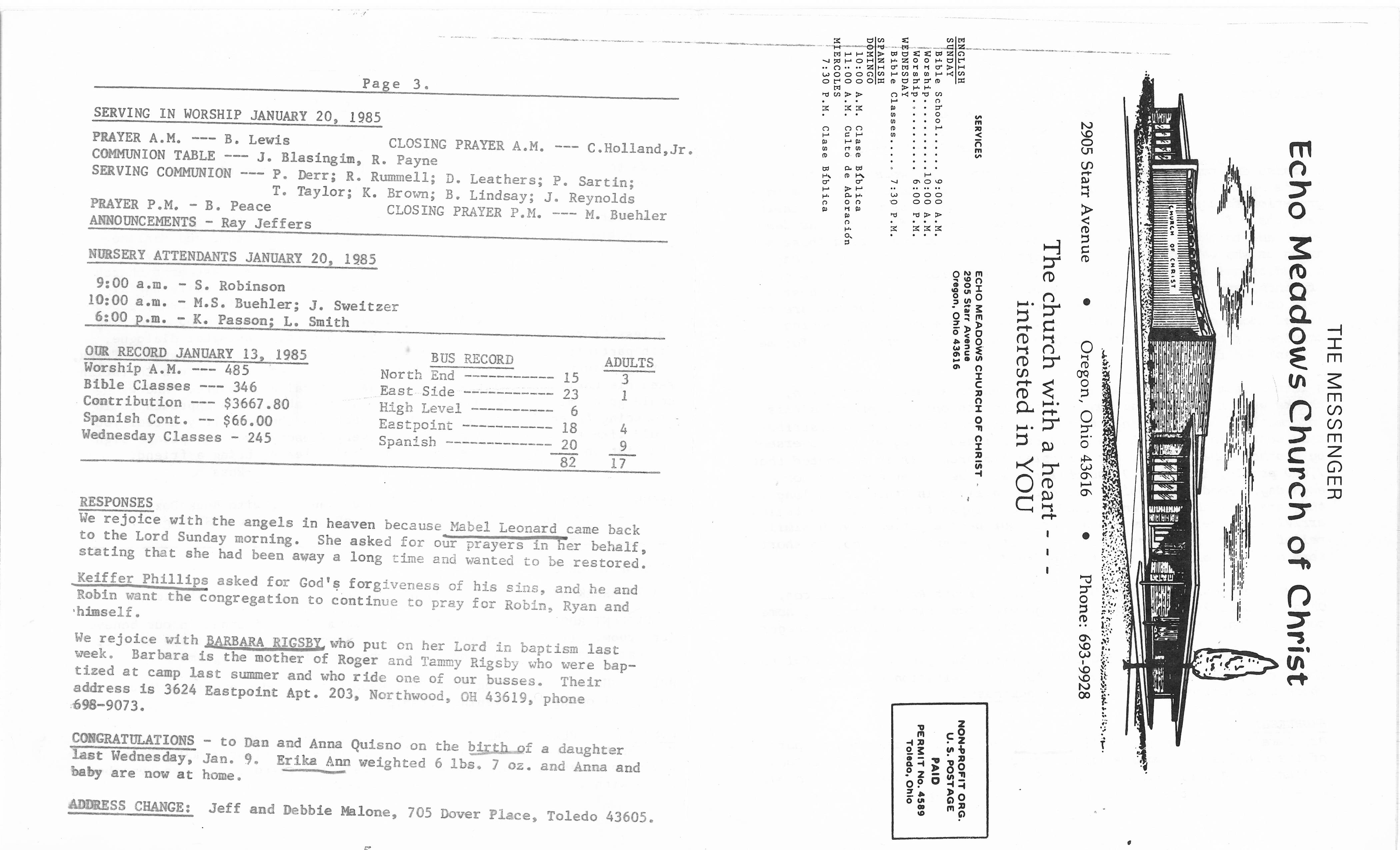 Scanned bulletin, page 1 of 1985-01-20.pdf
