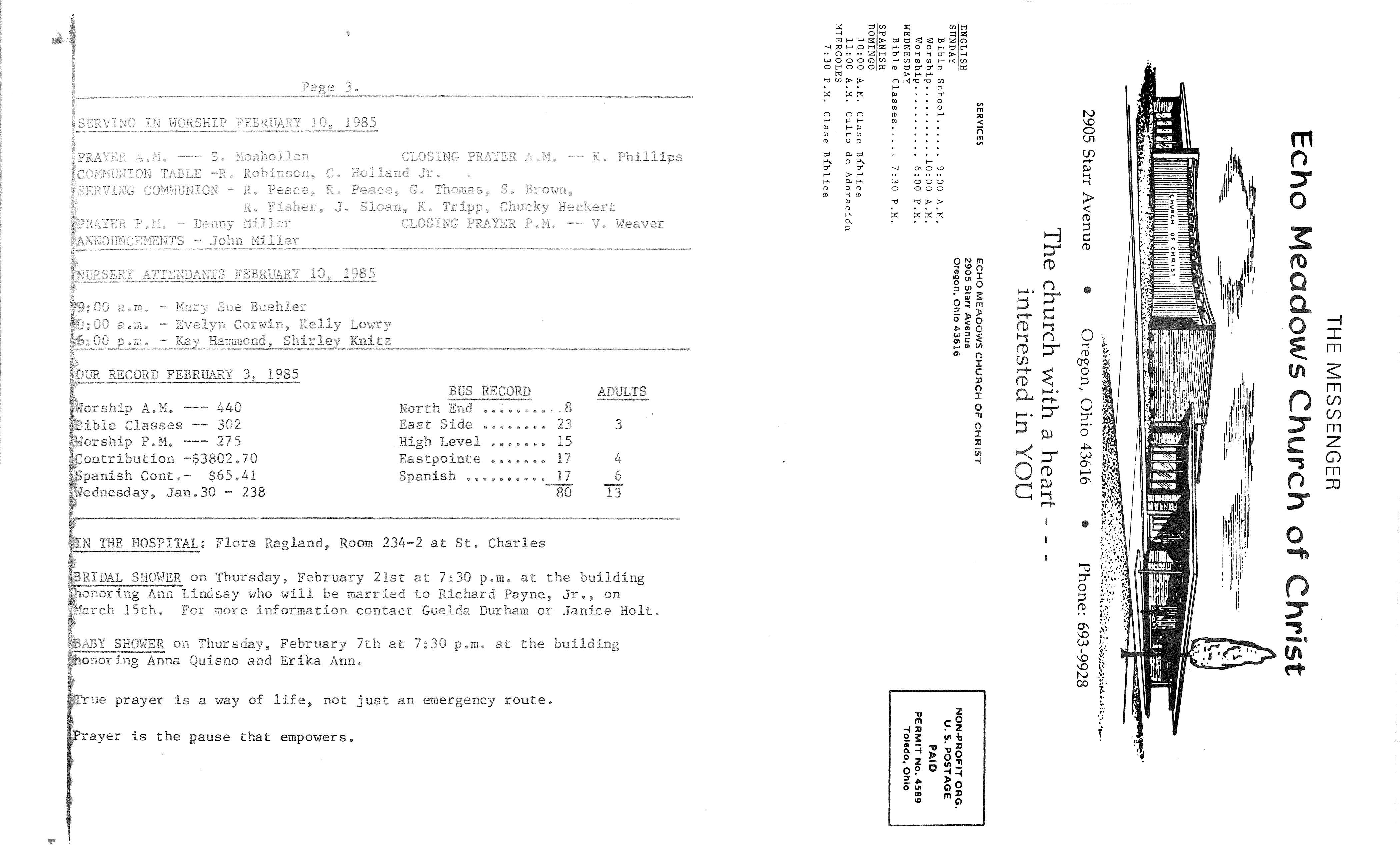 Scanned bulletin, page 1 of 1985-02-10.pdf