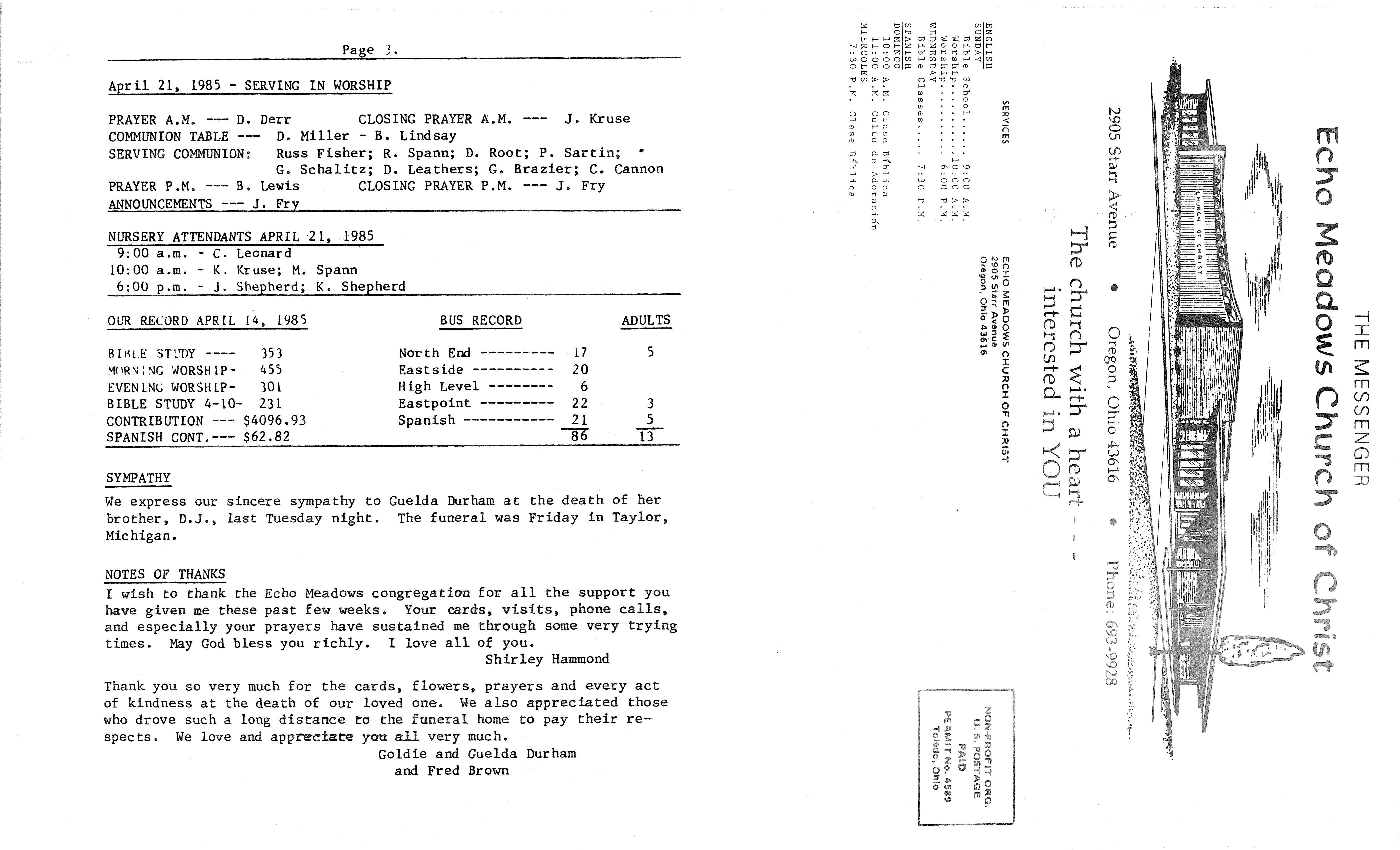 Scanned bulletin, page 1 of 1985-04-21.pdf
