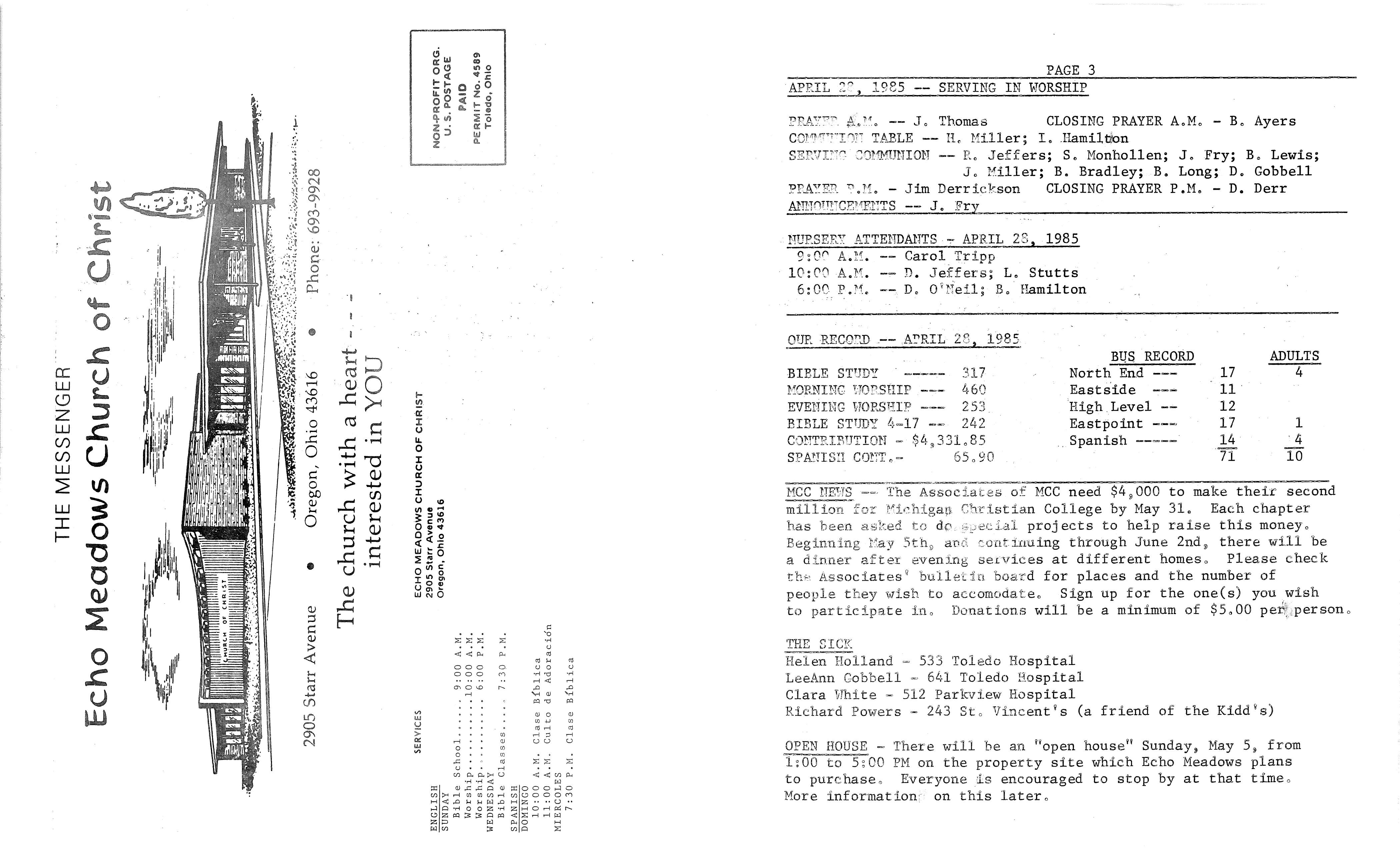 Scanned bulletin, page 1 of 1985-04-28.pdf