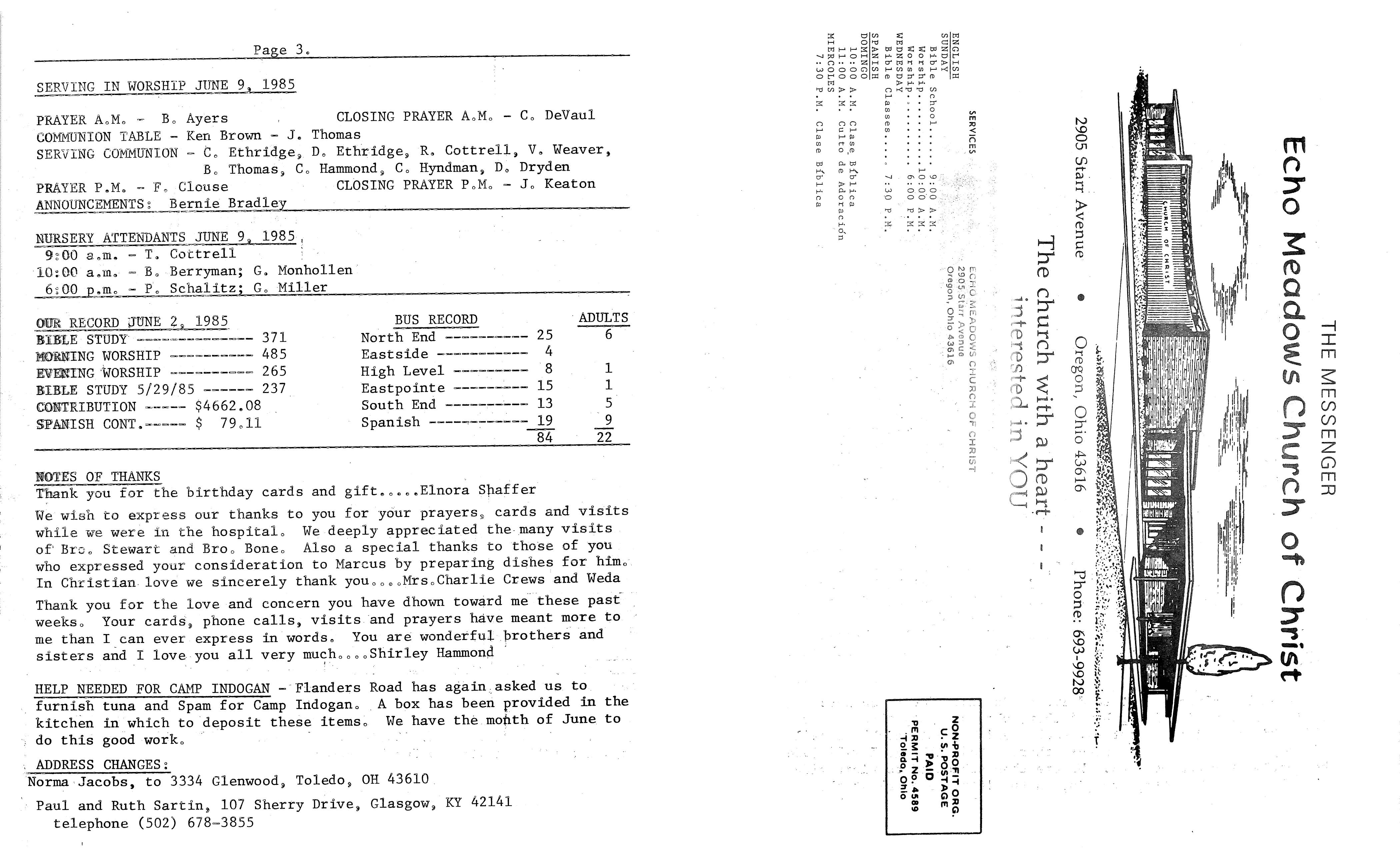 Scanned bulletin, page 1 of 1985-06-09.pdf